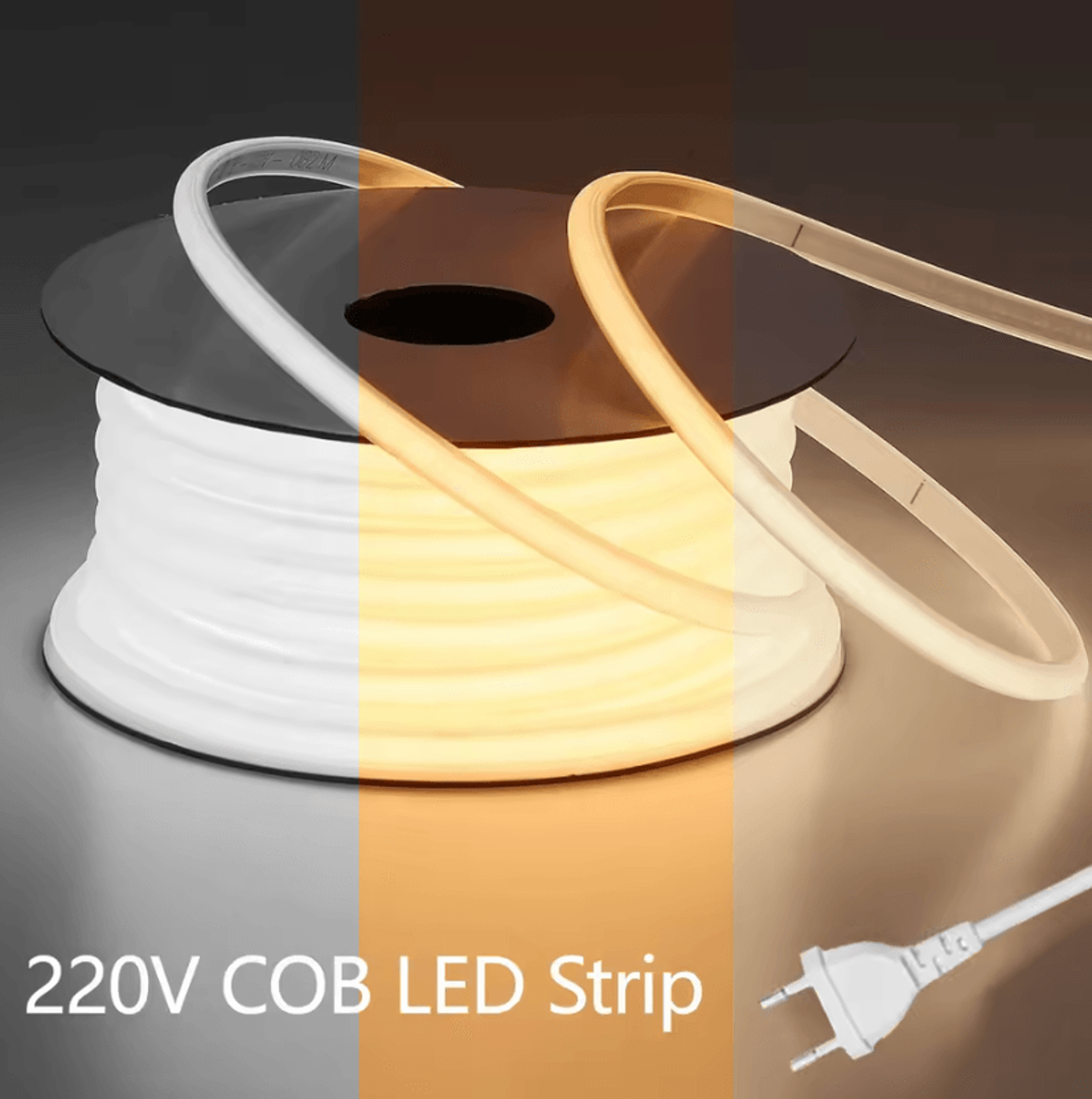 Super Bright 220V COB LED Strip Light 1M35M Waterproof Silicone Tube 288LEDsM RA90 For Outdoor Yard 0