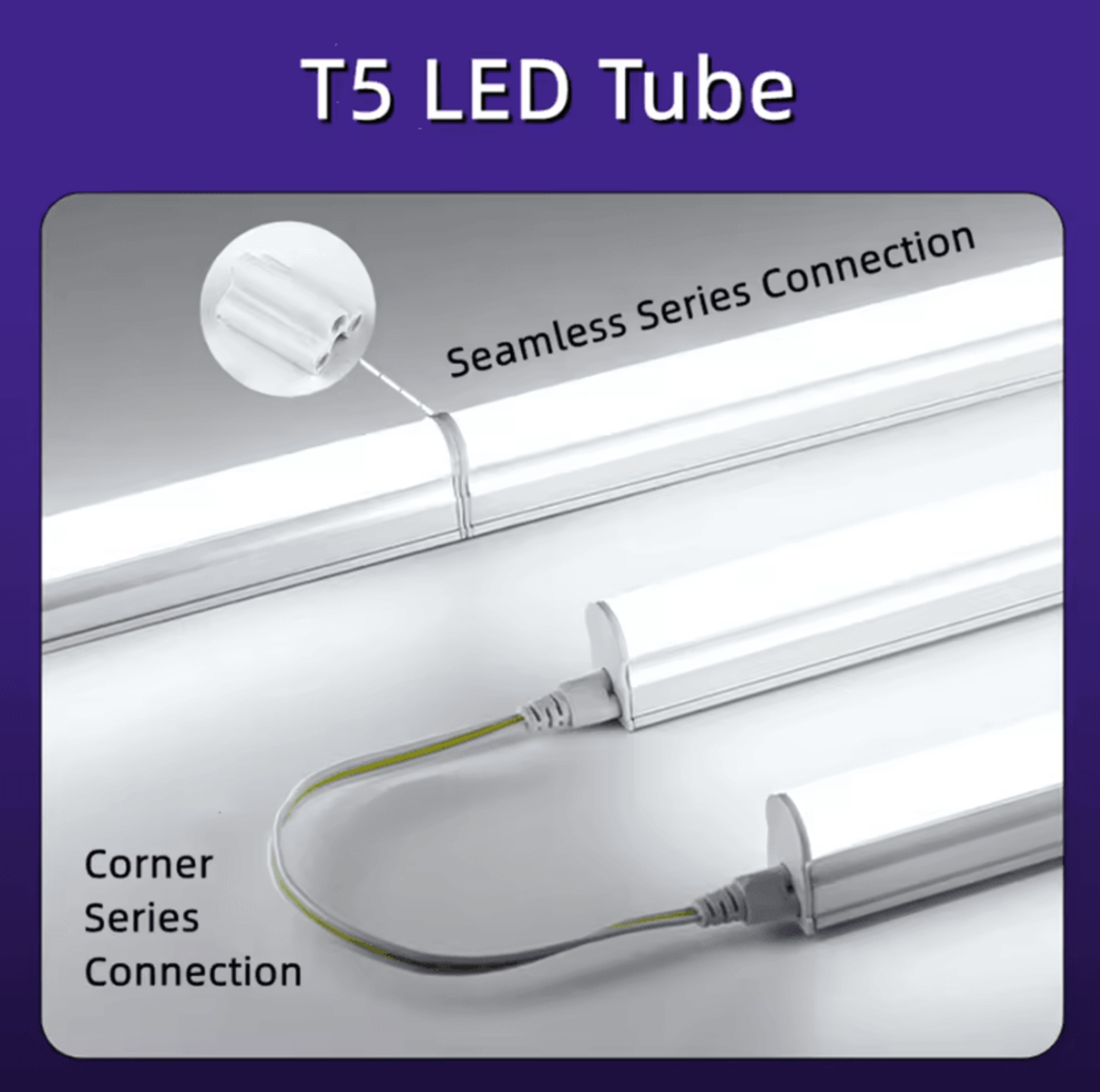 t5 led tube light 15w 50cm flicker free smart ic driver ac85v-265v for kitchen wall and ceiling lighting