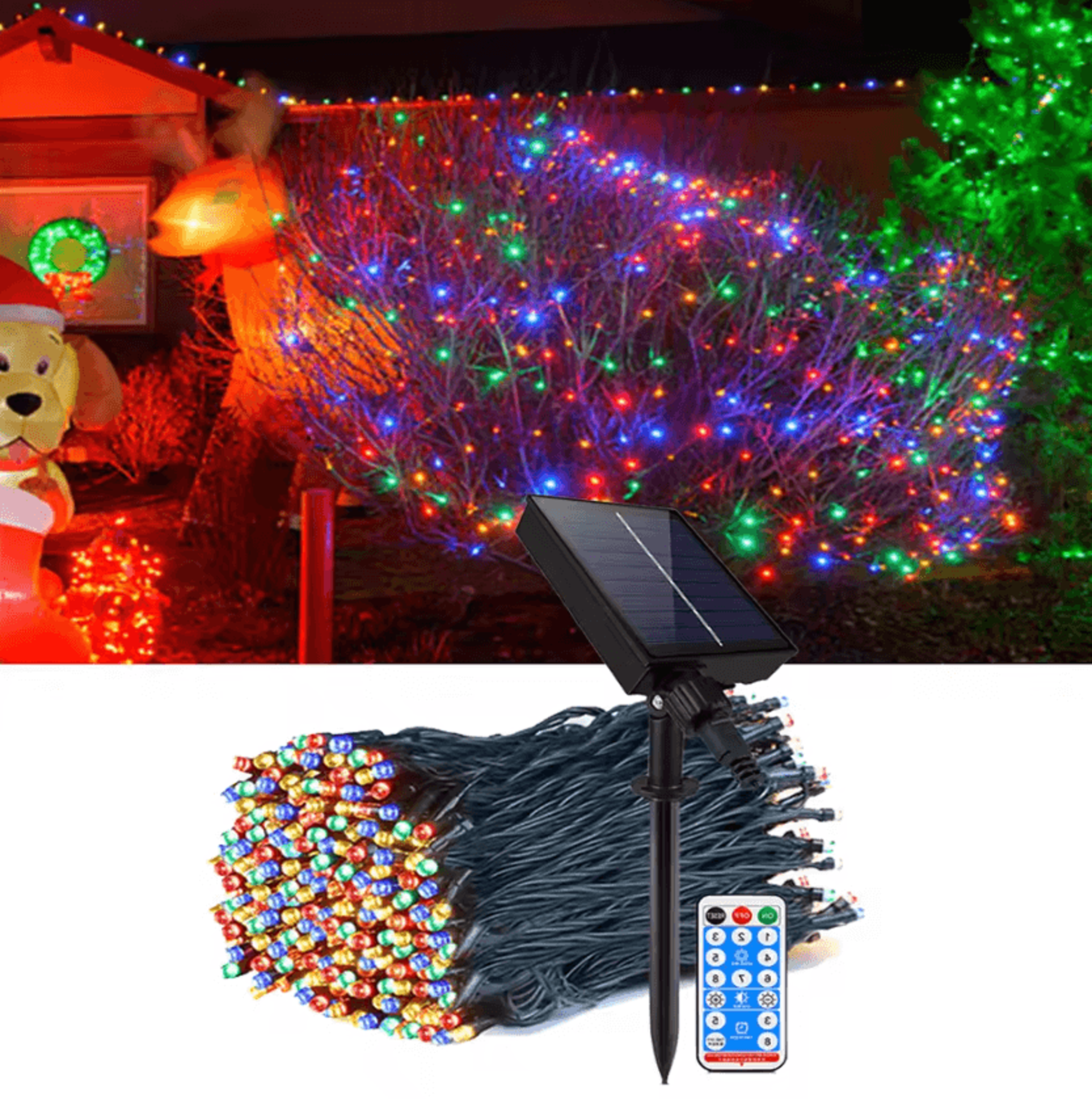 solar waterproof led fairy string lights 10m-100m outdoor garden garland for wedding tree and holiday decoration