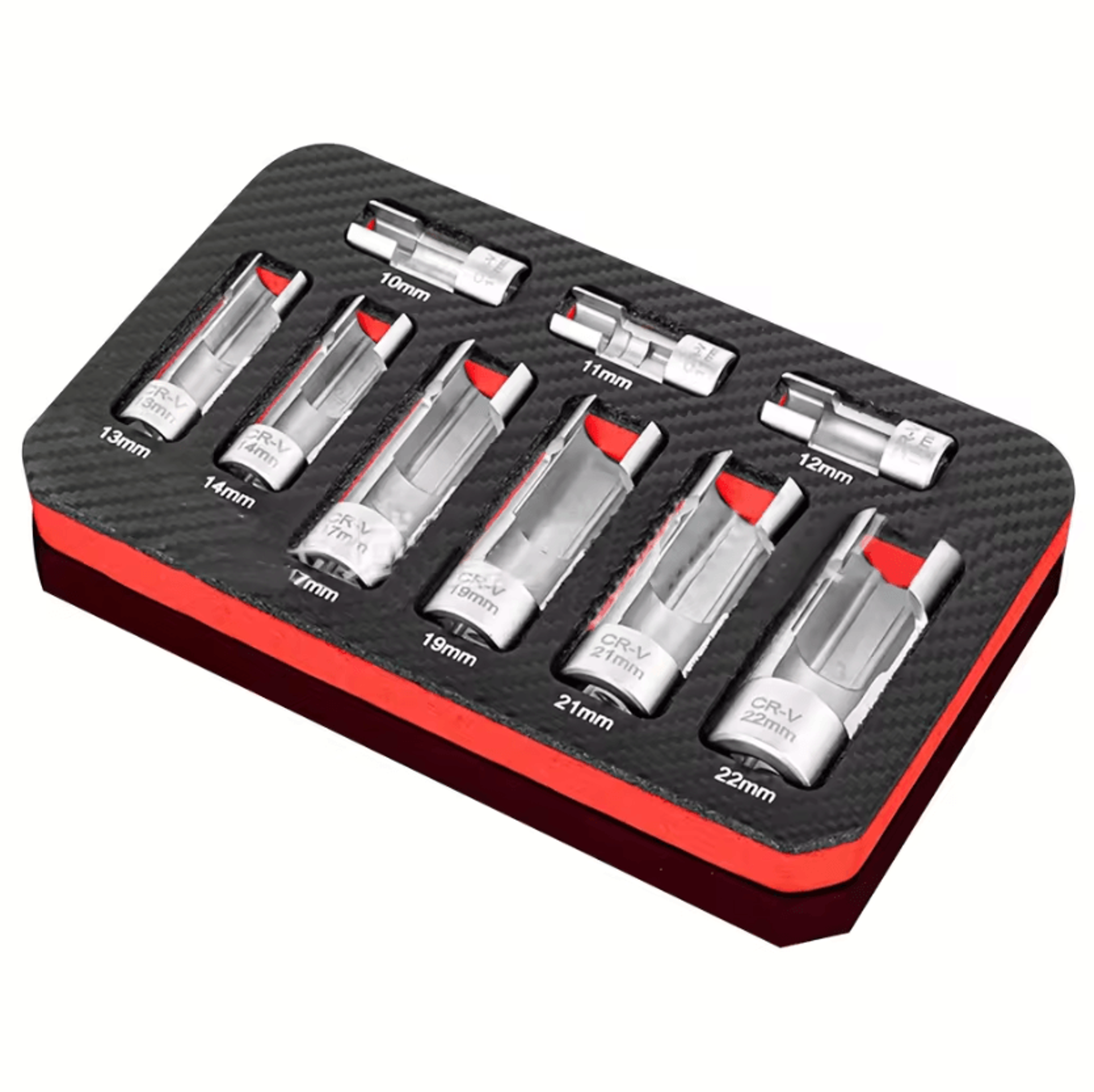 9pcs oxygen sensor socket wrench set 10-22mm automotive o2 sensor removal tool kit with thread chasers