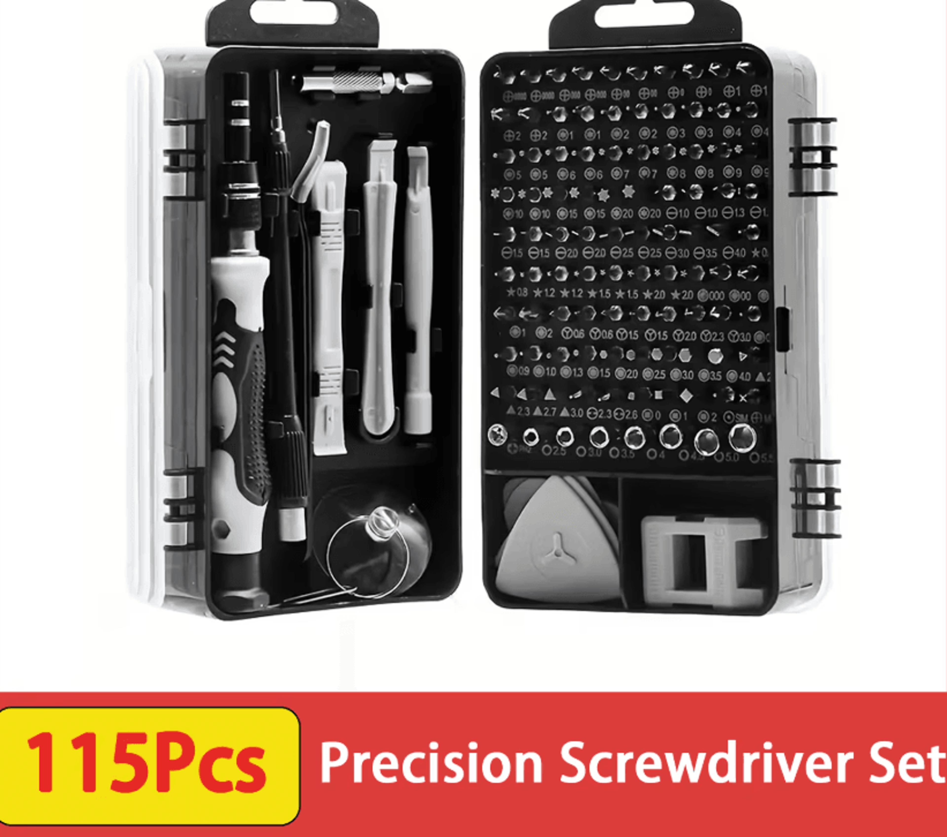 115 in 1 precision screwdriver set electronics repair tool kit for laptop phone watch and gaming console maintenance