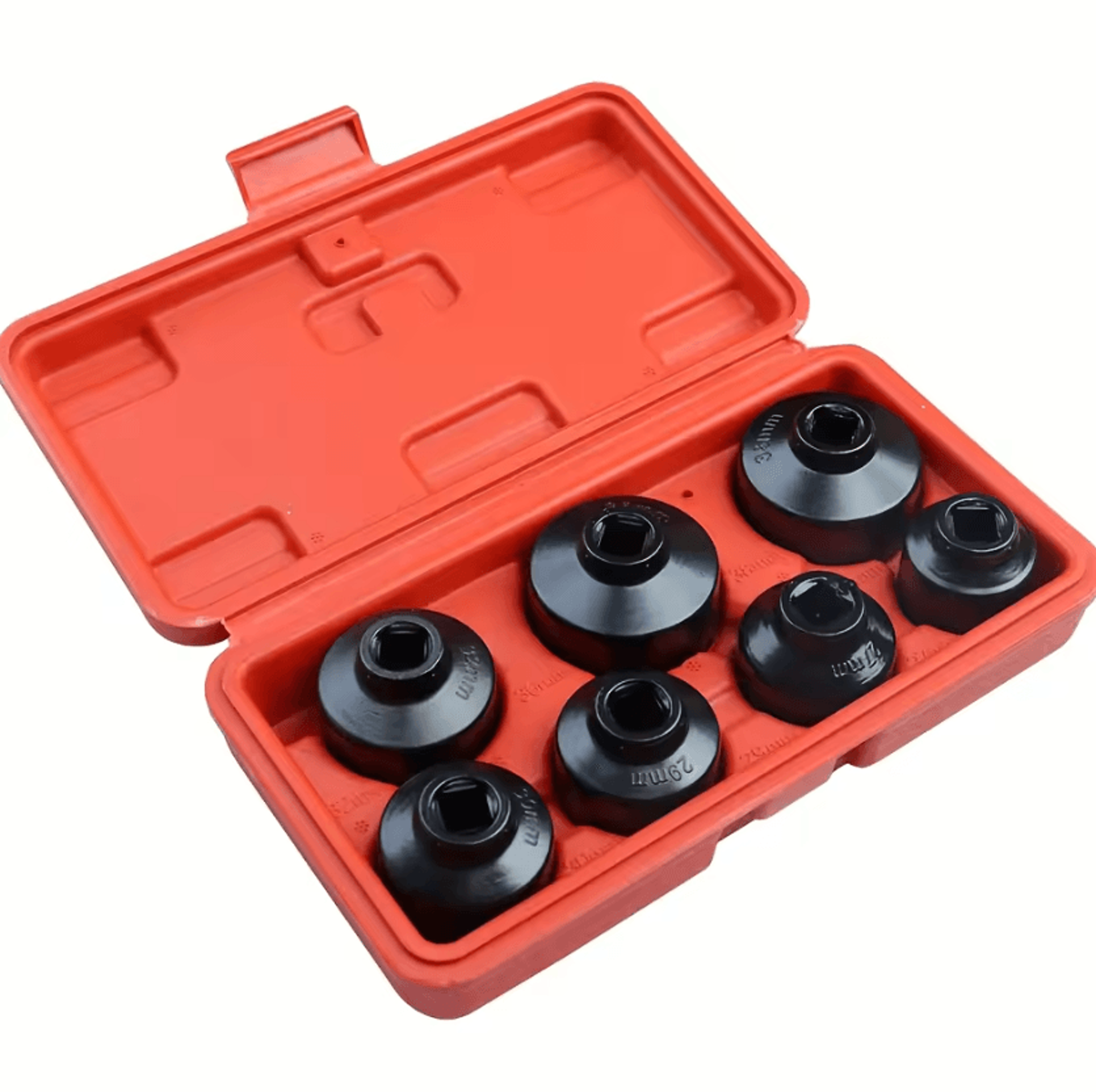 7pcs oil filter socket set 3/8 inch drive 24-38mm cap wrench removal kit for automotive engine maintenance