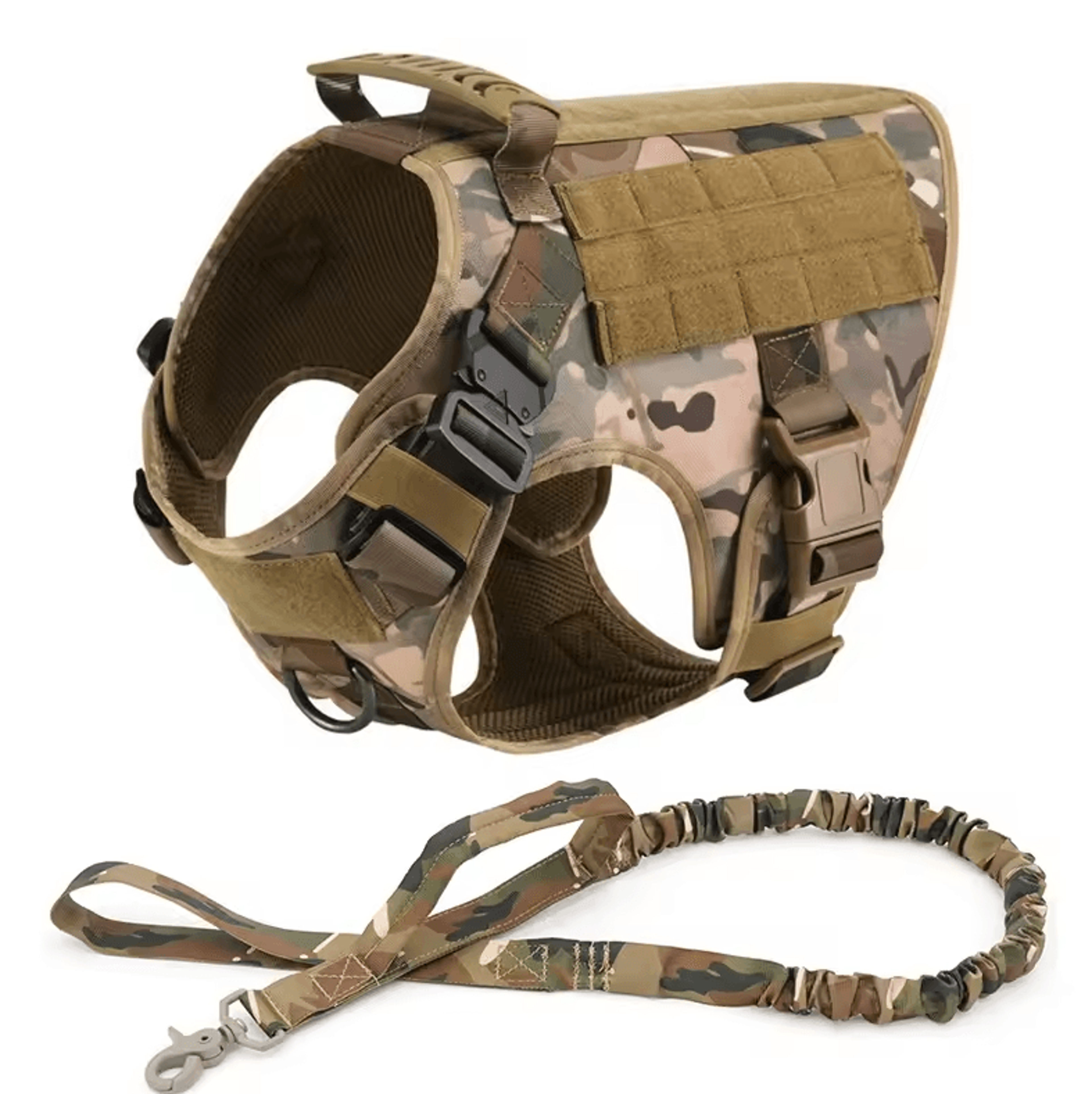 Tactical Dog Harness Collar And Leash Set For Large Dogs With No Pull Control 7