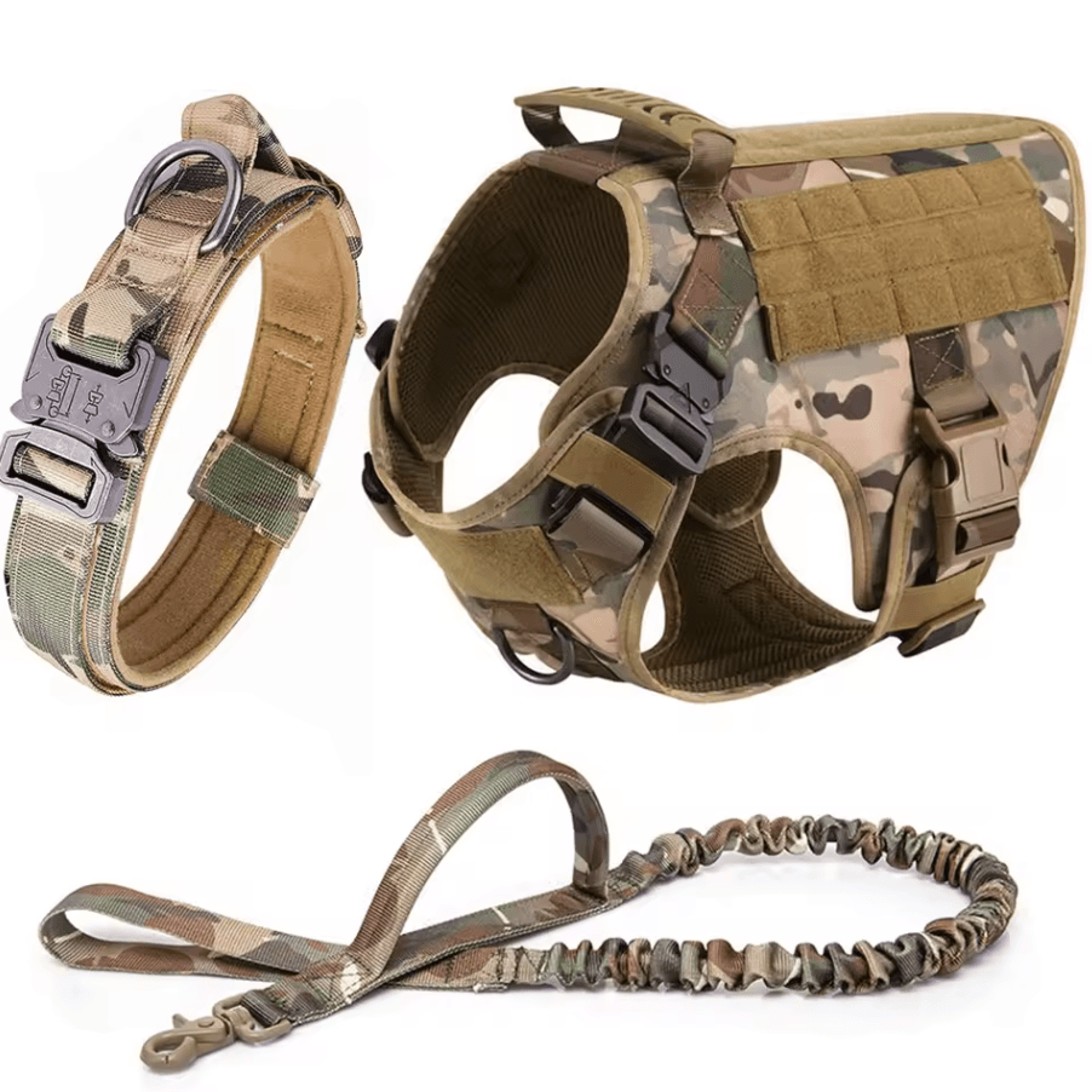 Tactical Dog Harness With Leash Heavy Duty Military Style Training Vest For Large Dogs 12