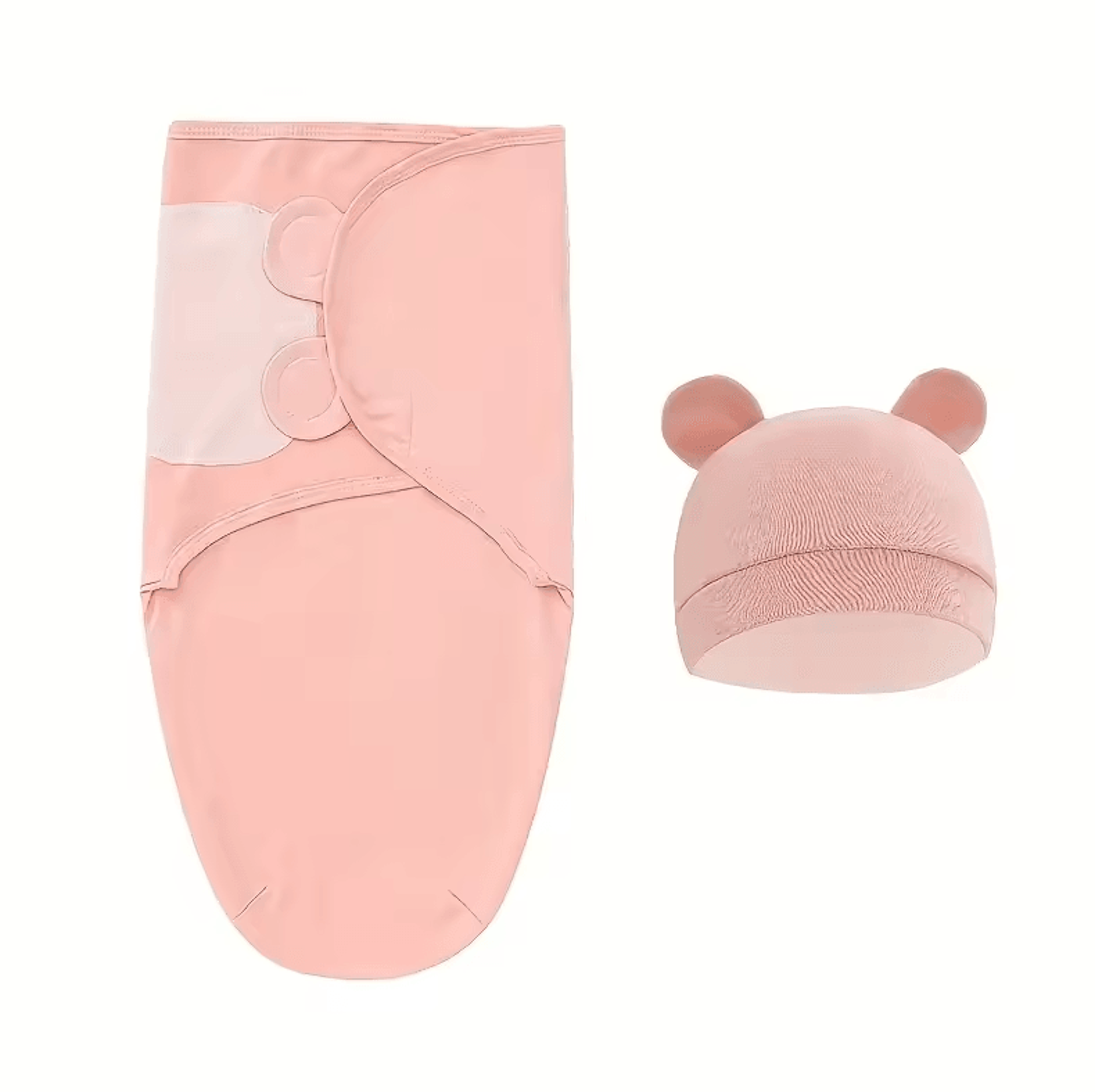 Newborn Baby Swaddle Set With Hat Soft Cozy Wrap For Boys And Girls 3