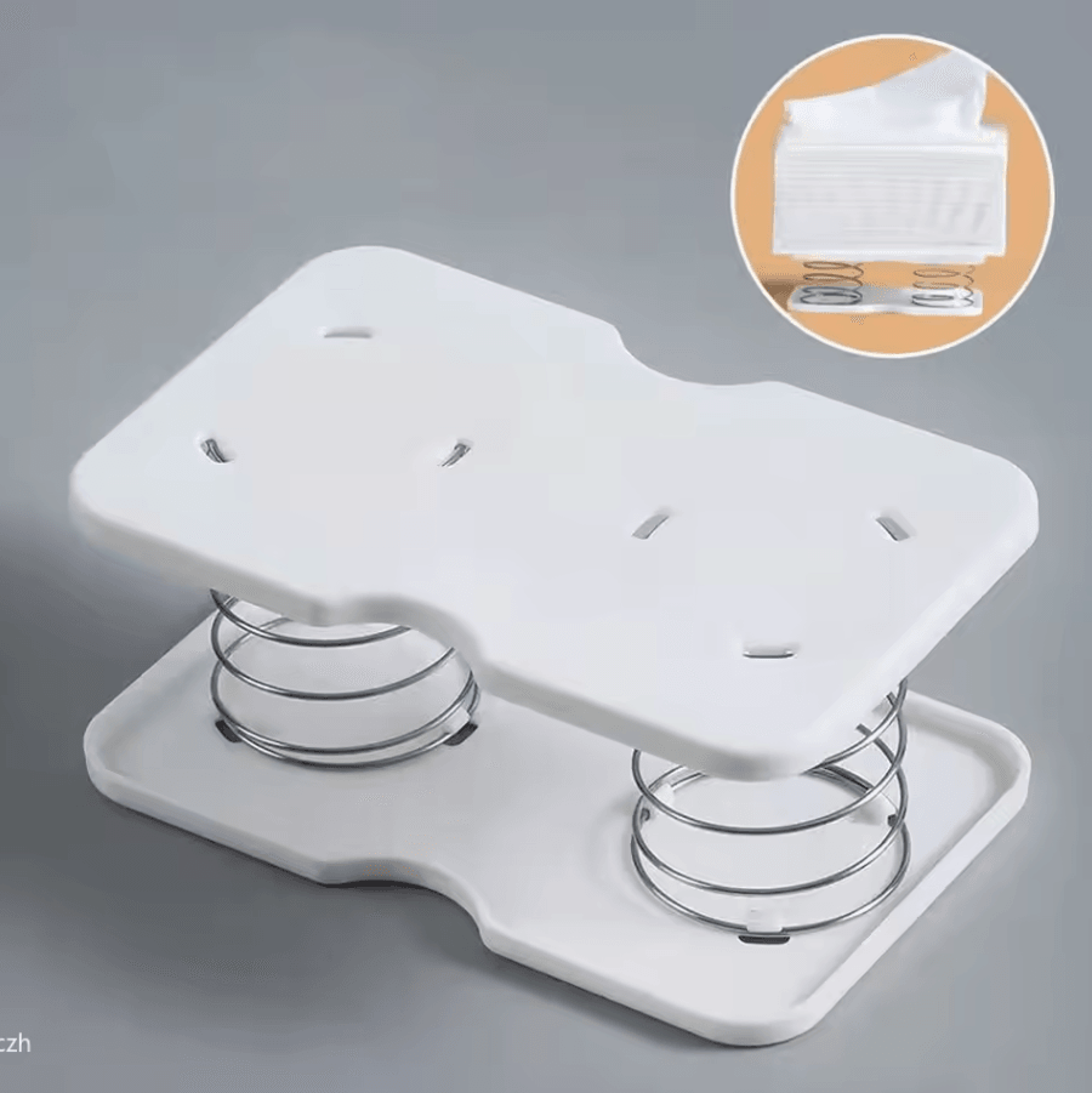 Spring Loaded Automatic Tissue Dispenser Box Holder For Home And Office 0
