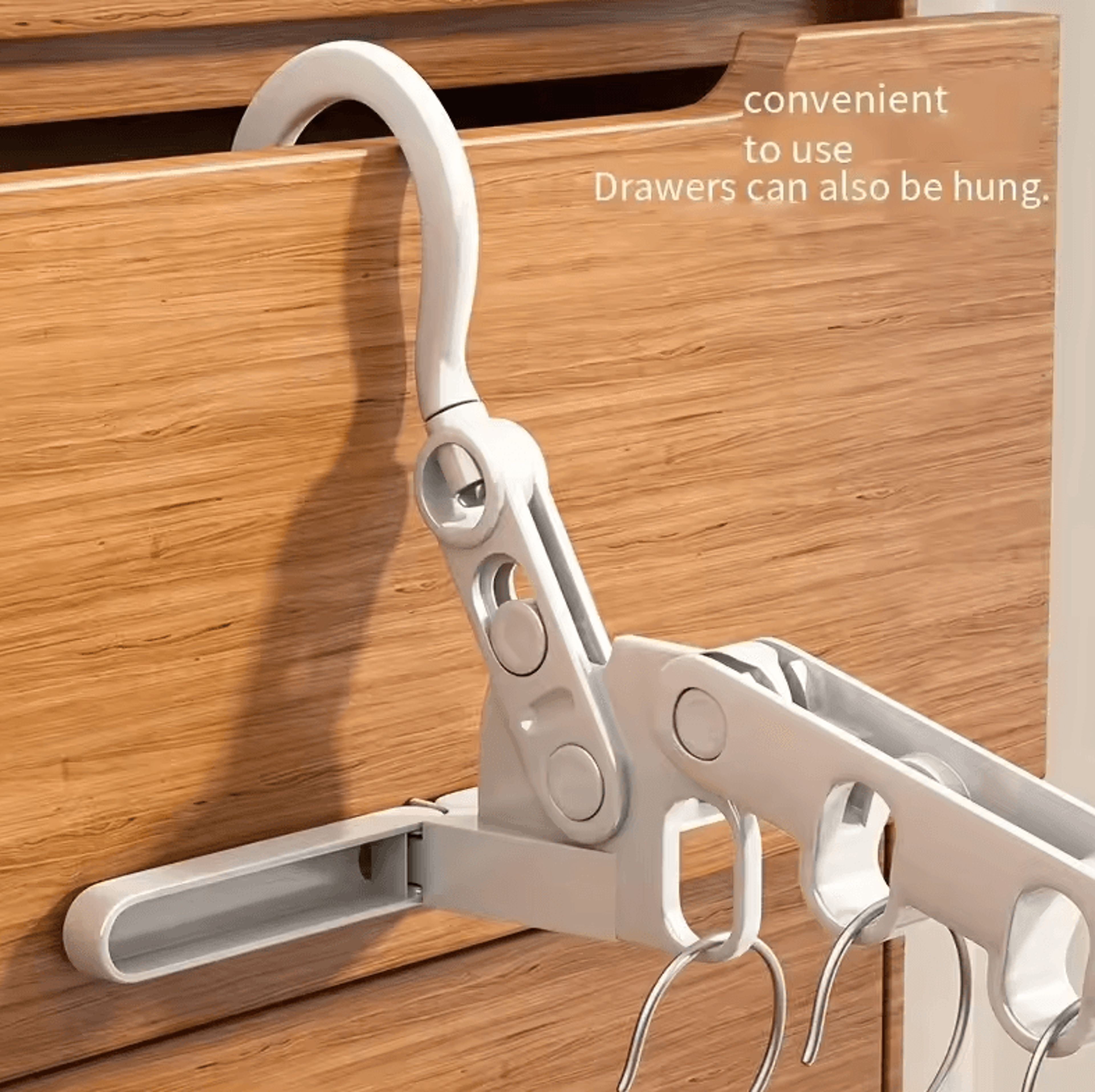 Foldable Clothes Drying Rack With Adjustable MultiHook Hanger For Travel And Home 0