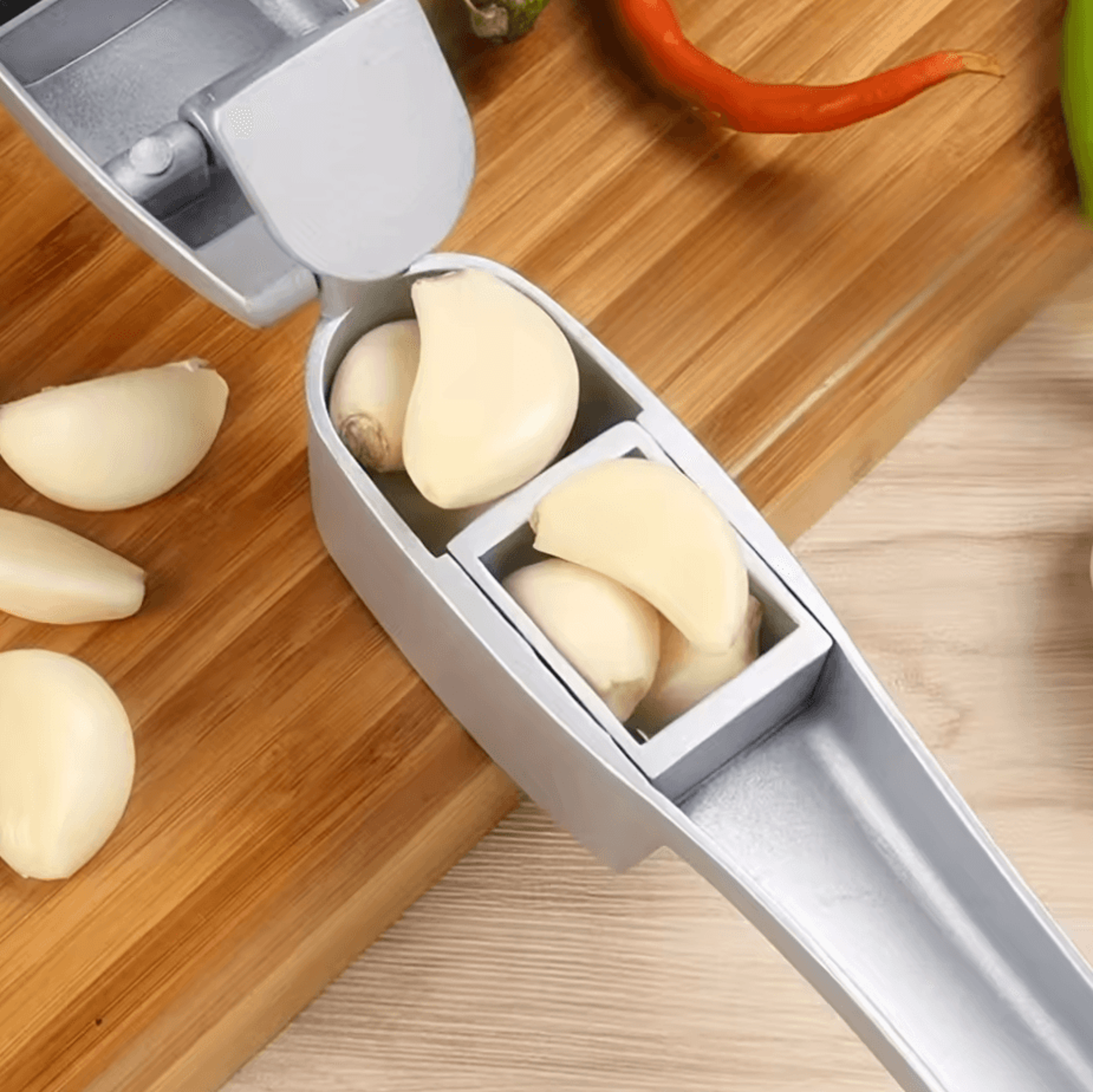 2in1 Aluminum Garlic Press And Slicer Grinder MultiFunction Kitchen Tool 1