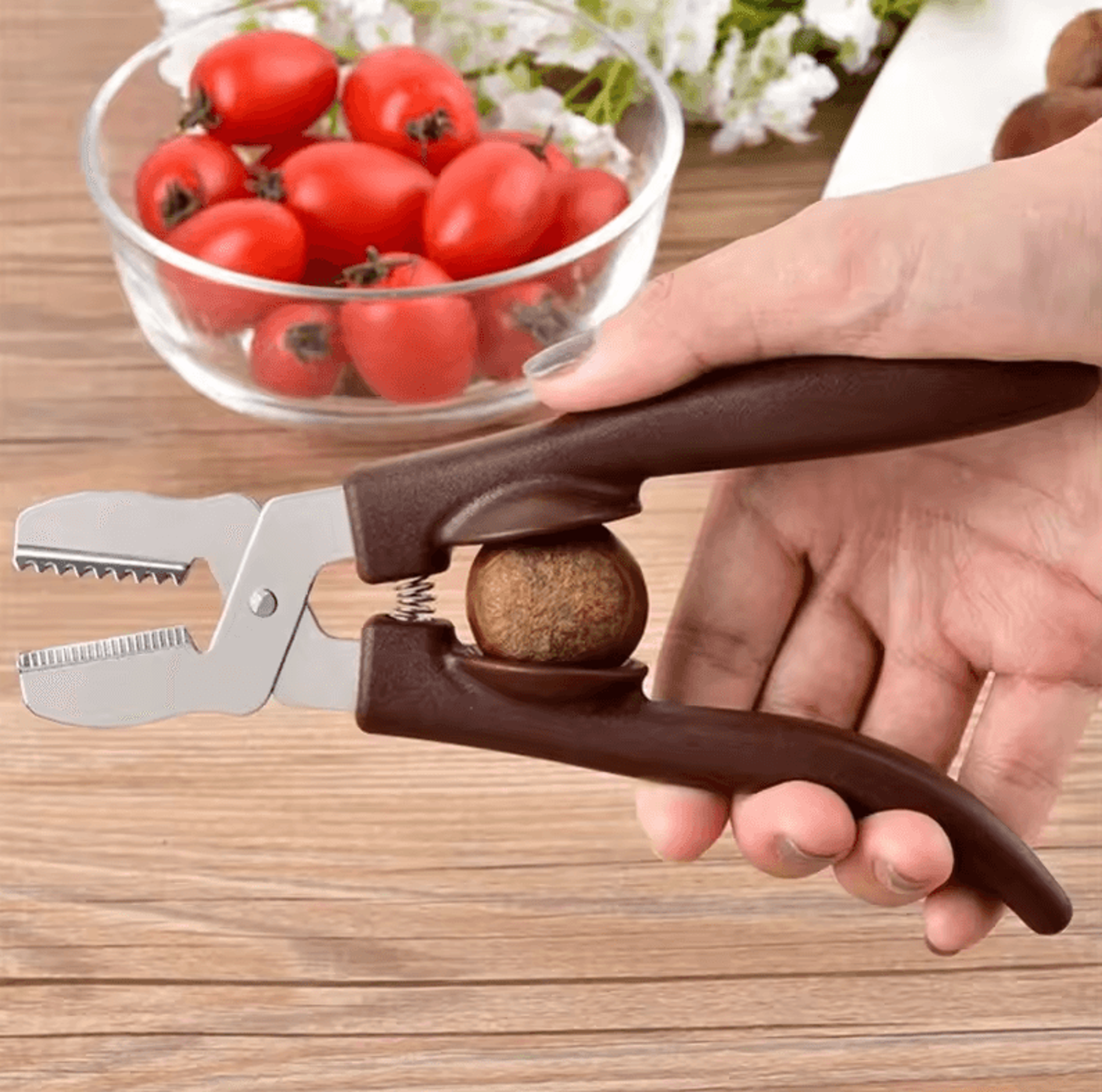 Stainless Steel EasyGrip Chestnut And Nutcracker Tool For Kitchen  Dining 2