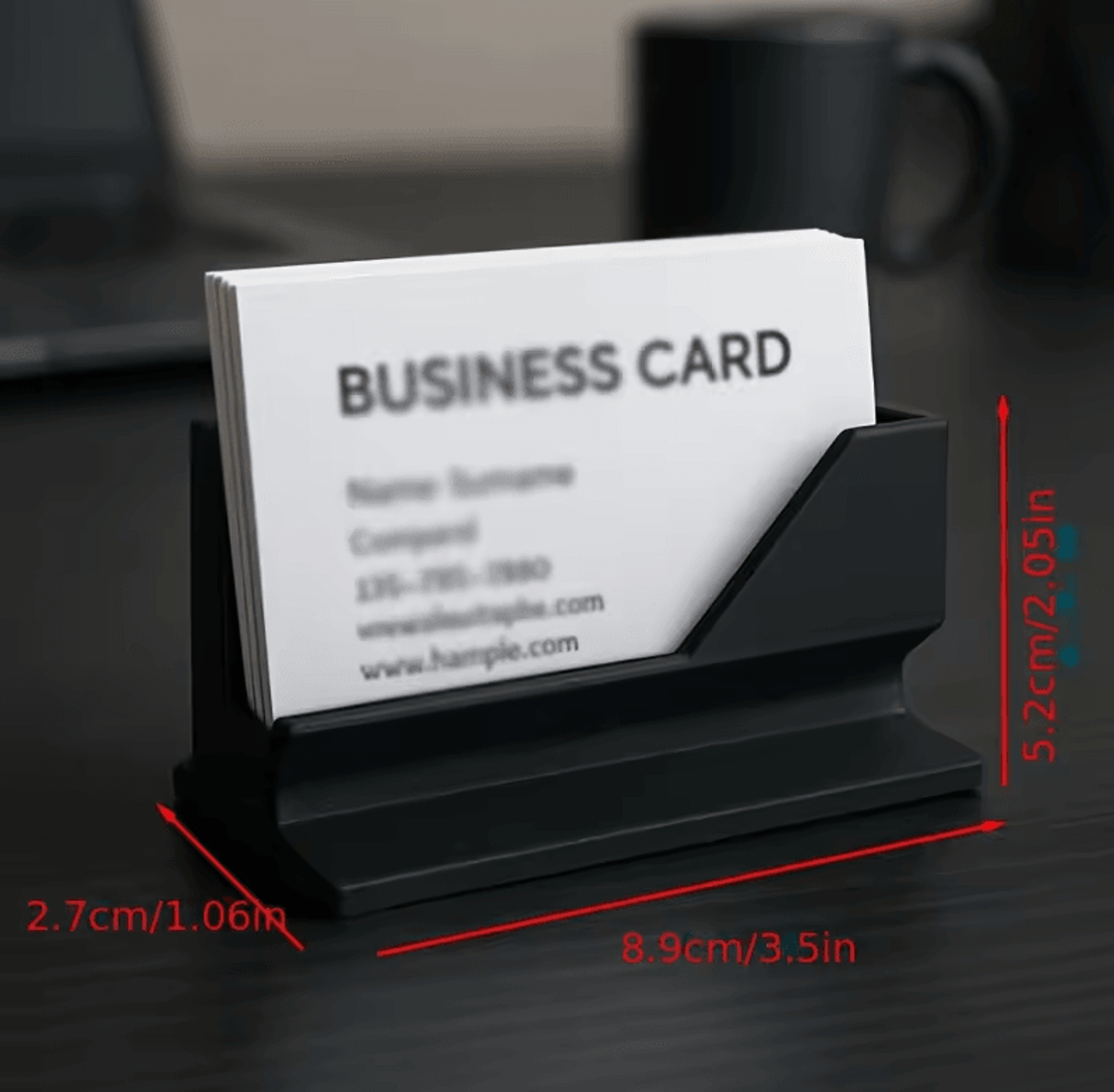 Minimalist Plastic Business Card Holder Desktop Organizer For All Card Sizes 2