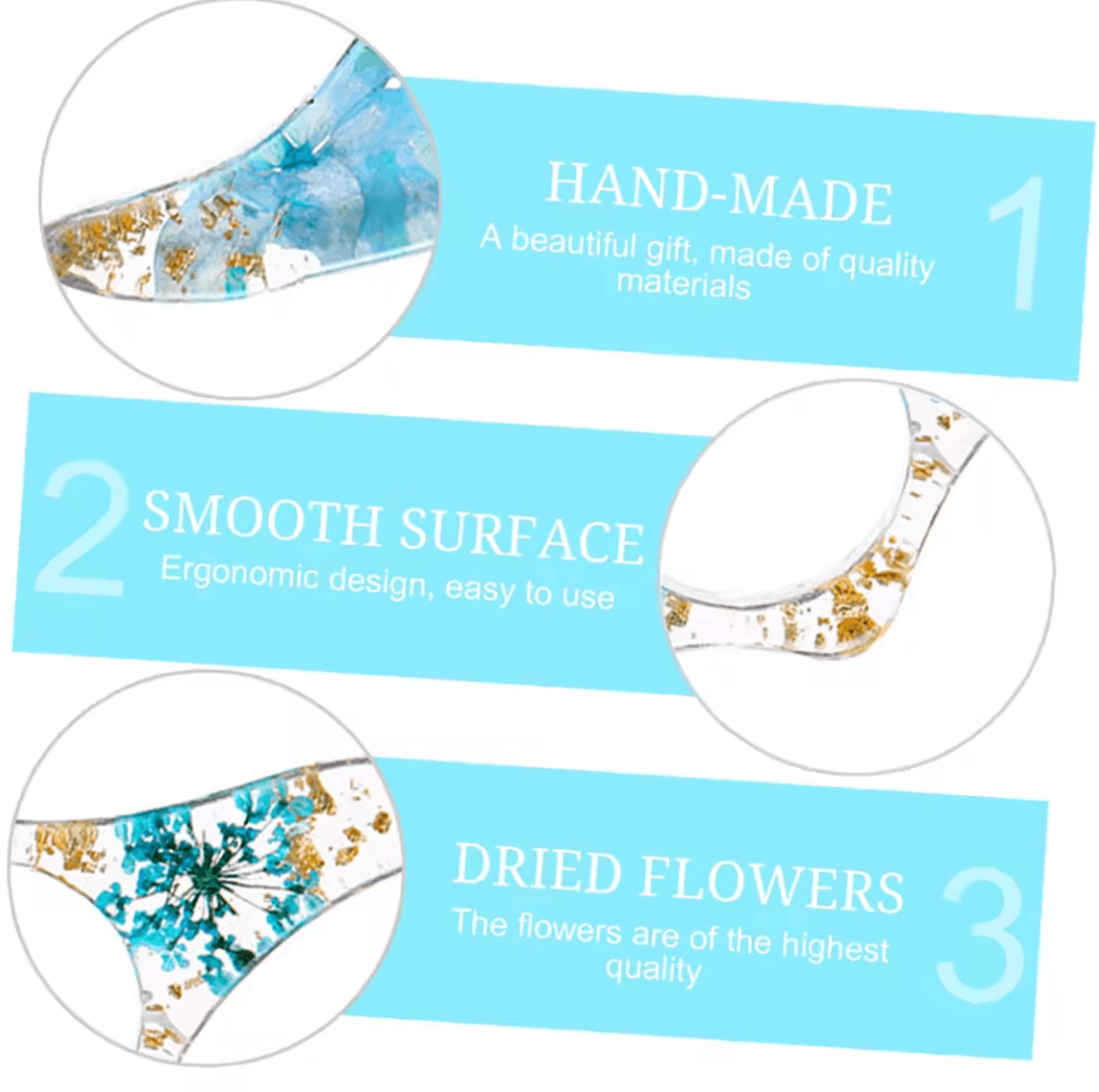 Dried Flower Book Page Holder Thumb Support Reading Aid Bookmark For School And Office 0