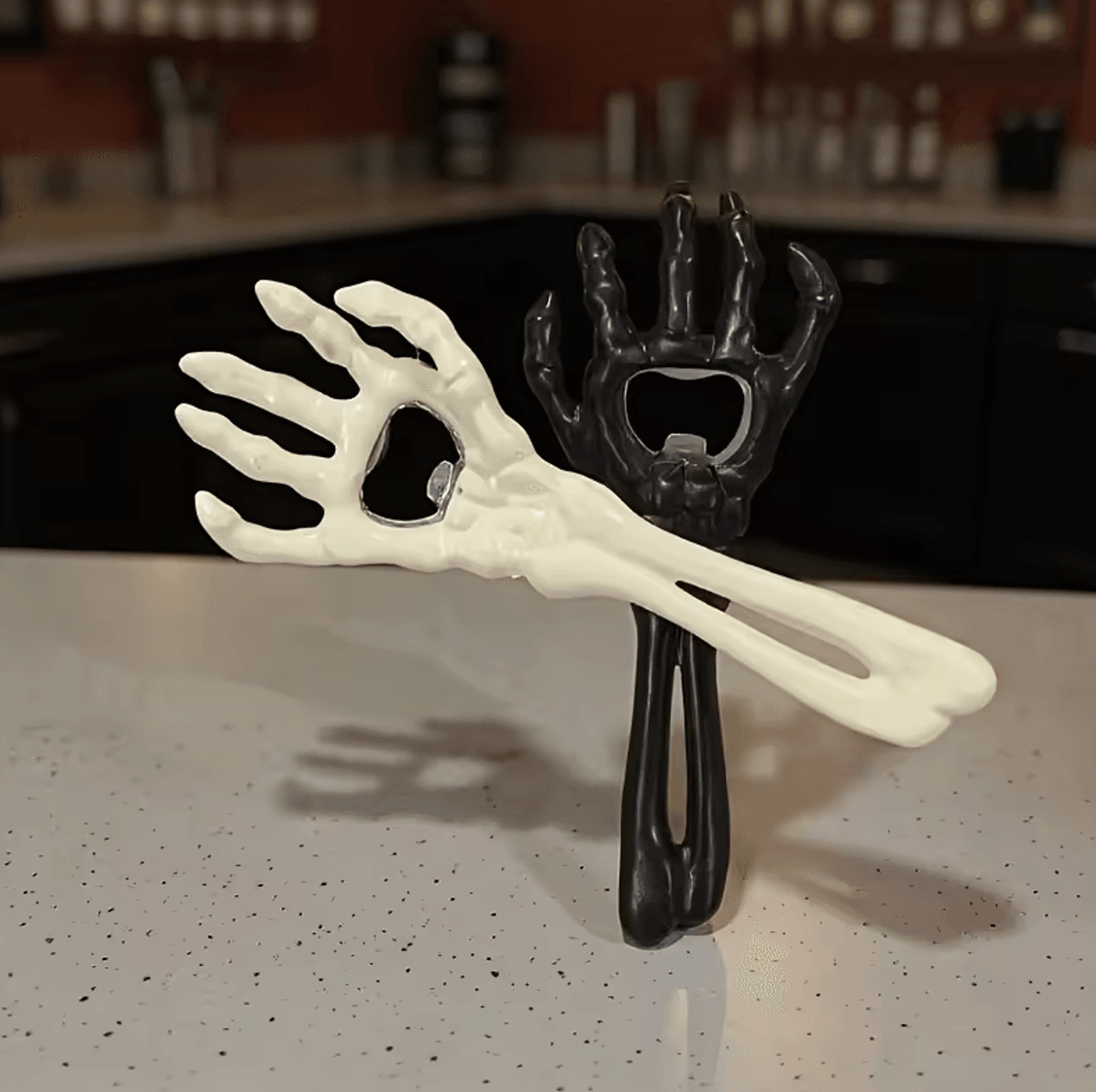 Skeleton Hand Cast Iron Bottle Opener Horror Themed Bar Accessories 2