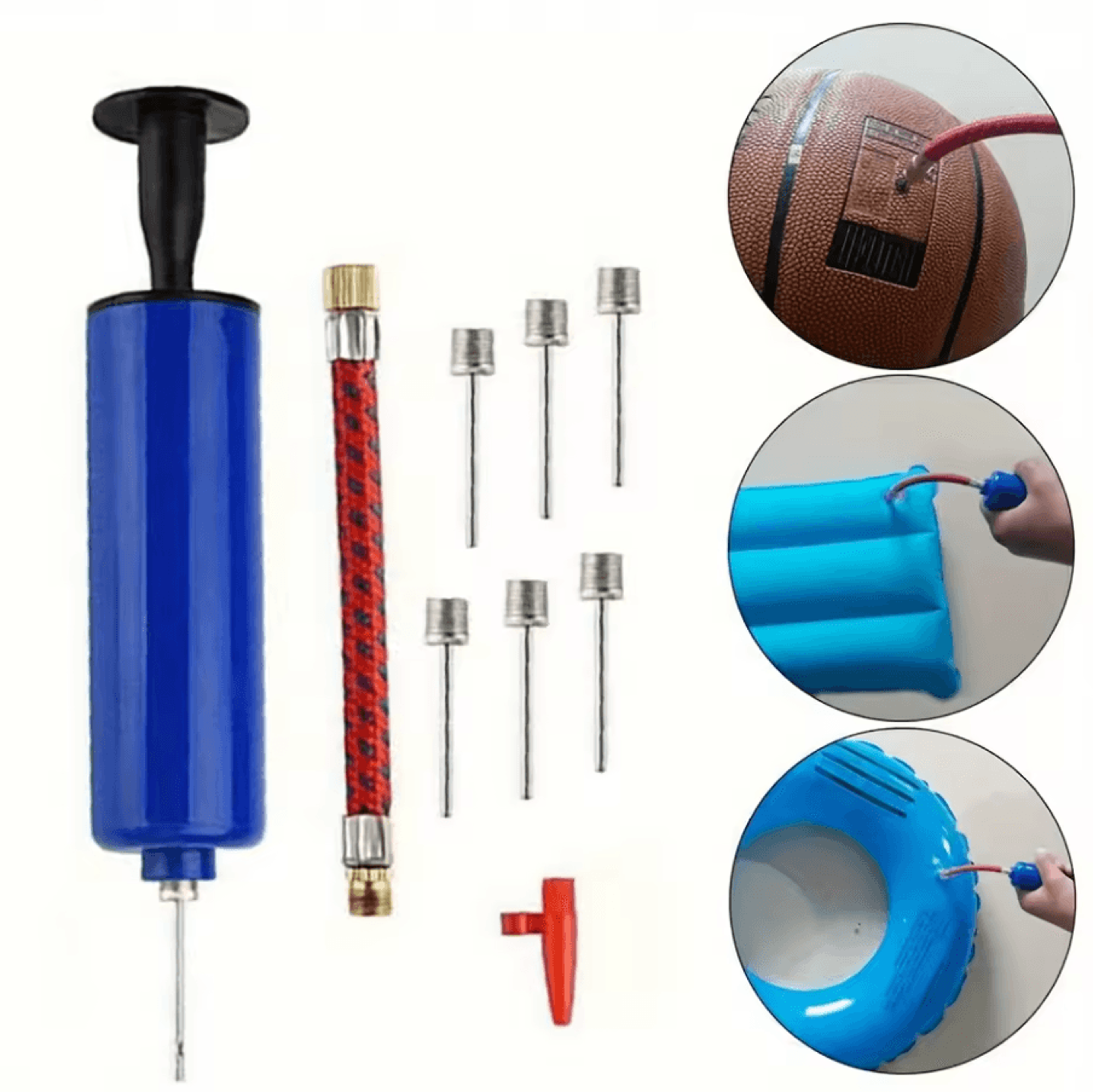 Flexible Hose Ball Pump Hand Inflator Portable Sports Air Pump For Basketball Football Volleyball 0