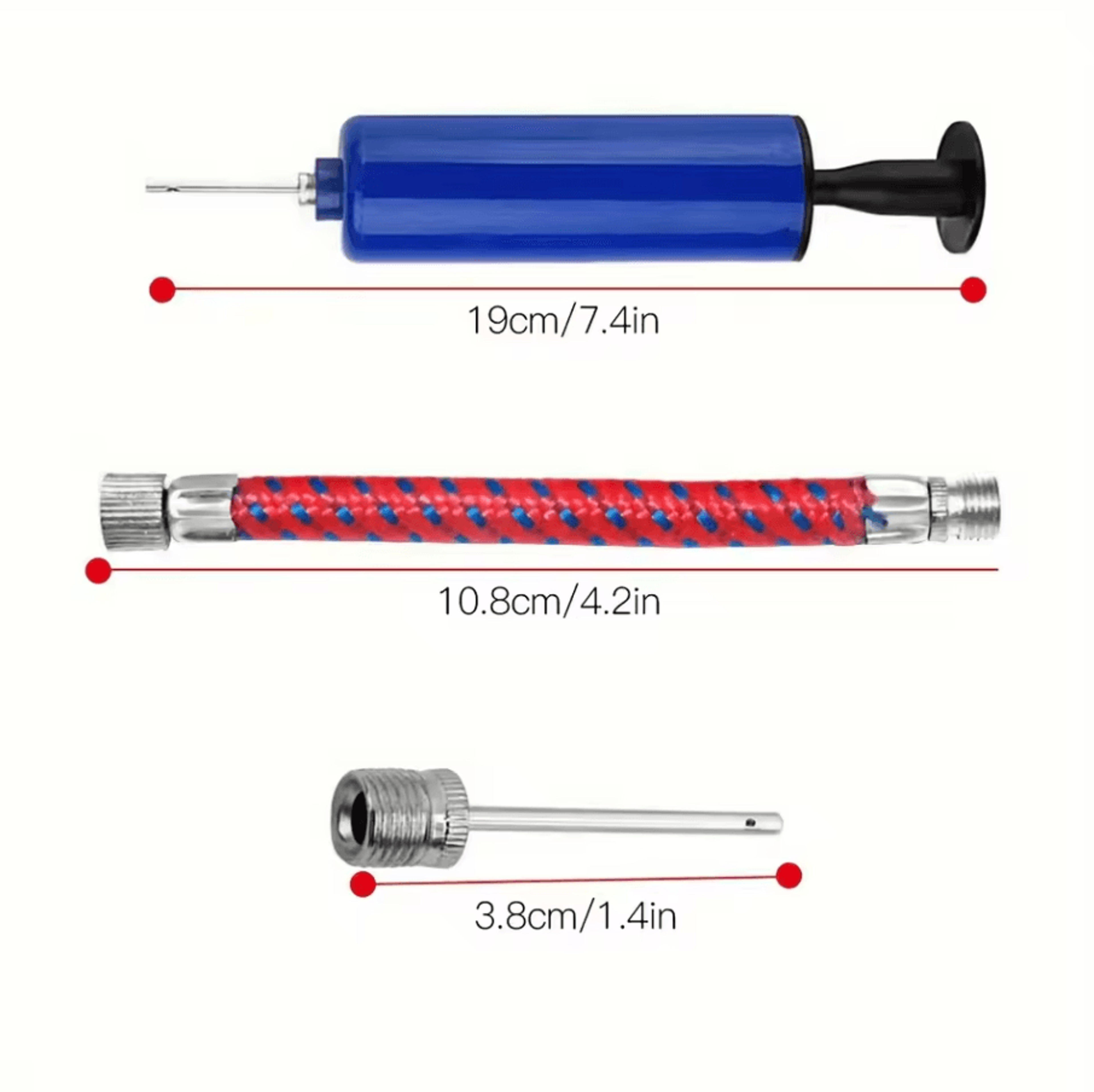 Flexible Hose Ball Pump Hand Inflator Portable Sports Air Pump For Basketball Football Volleyball 3