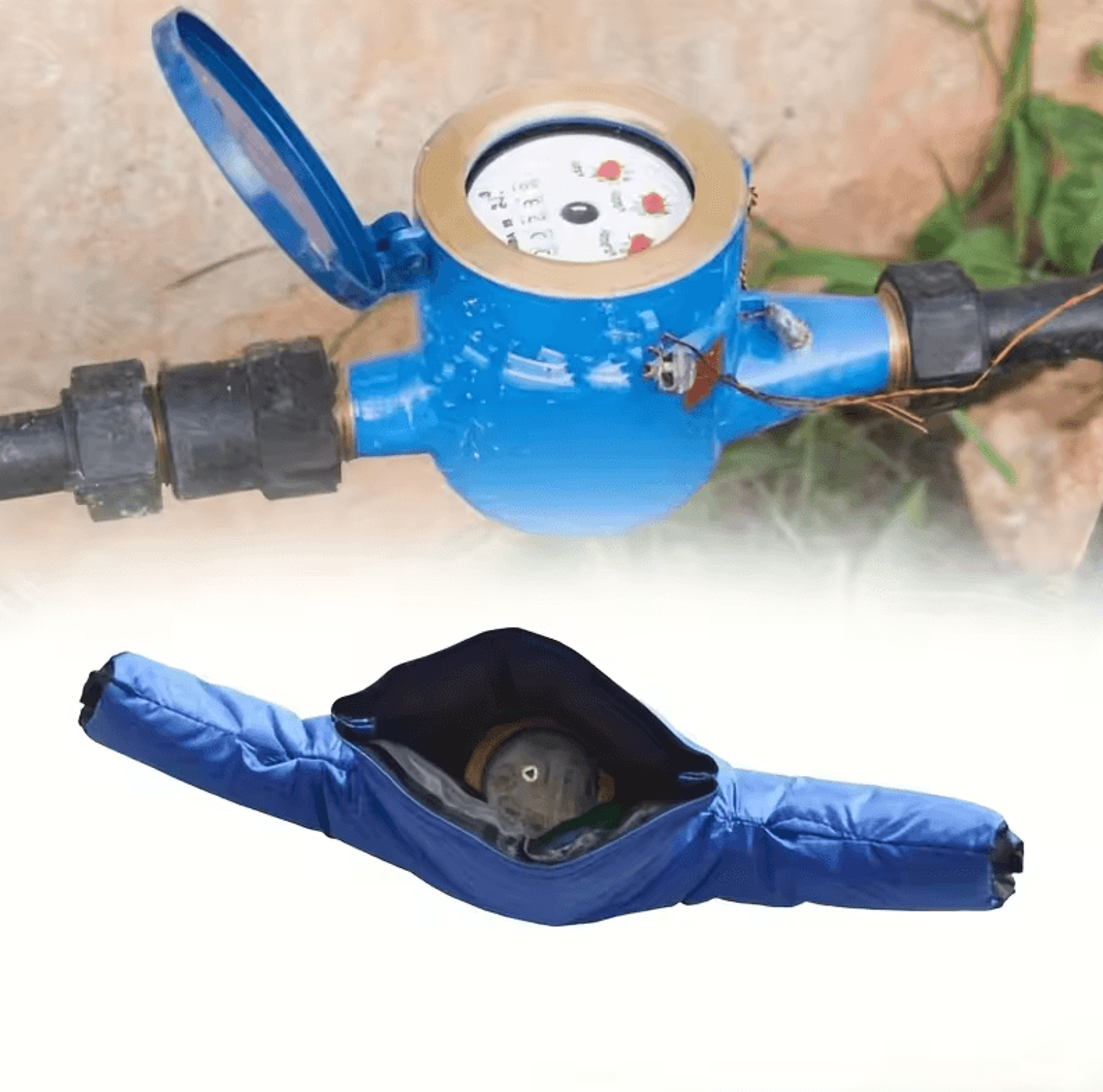 heavy-duty winter water meter cover insulated pipe protector double-sided cold resistant