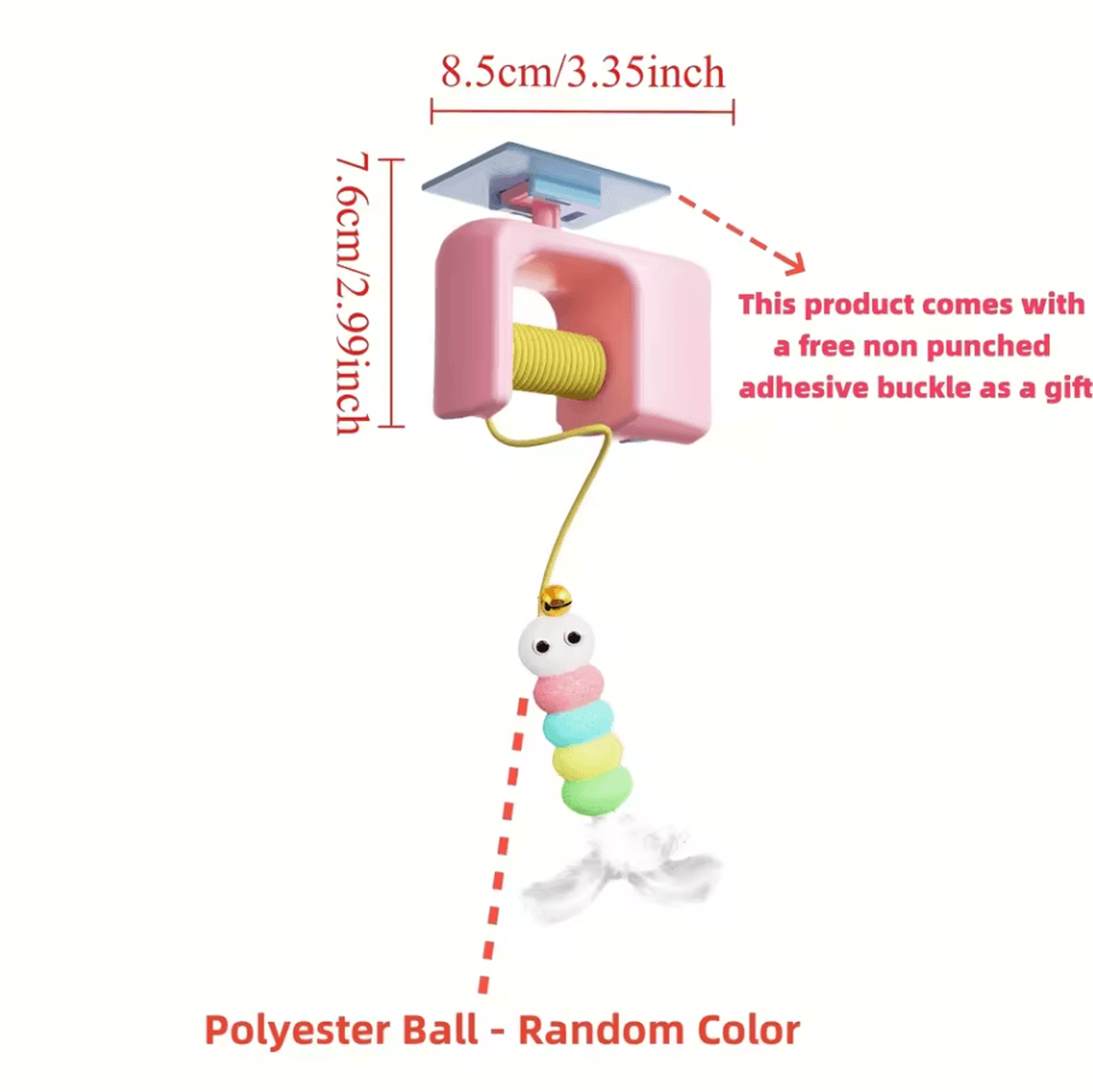 Electric Interactive Cat Teasing Stick Toy With Automatic Flying Bird And Elastic Rope 2