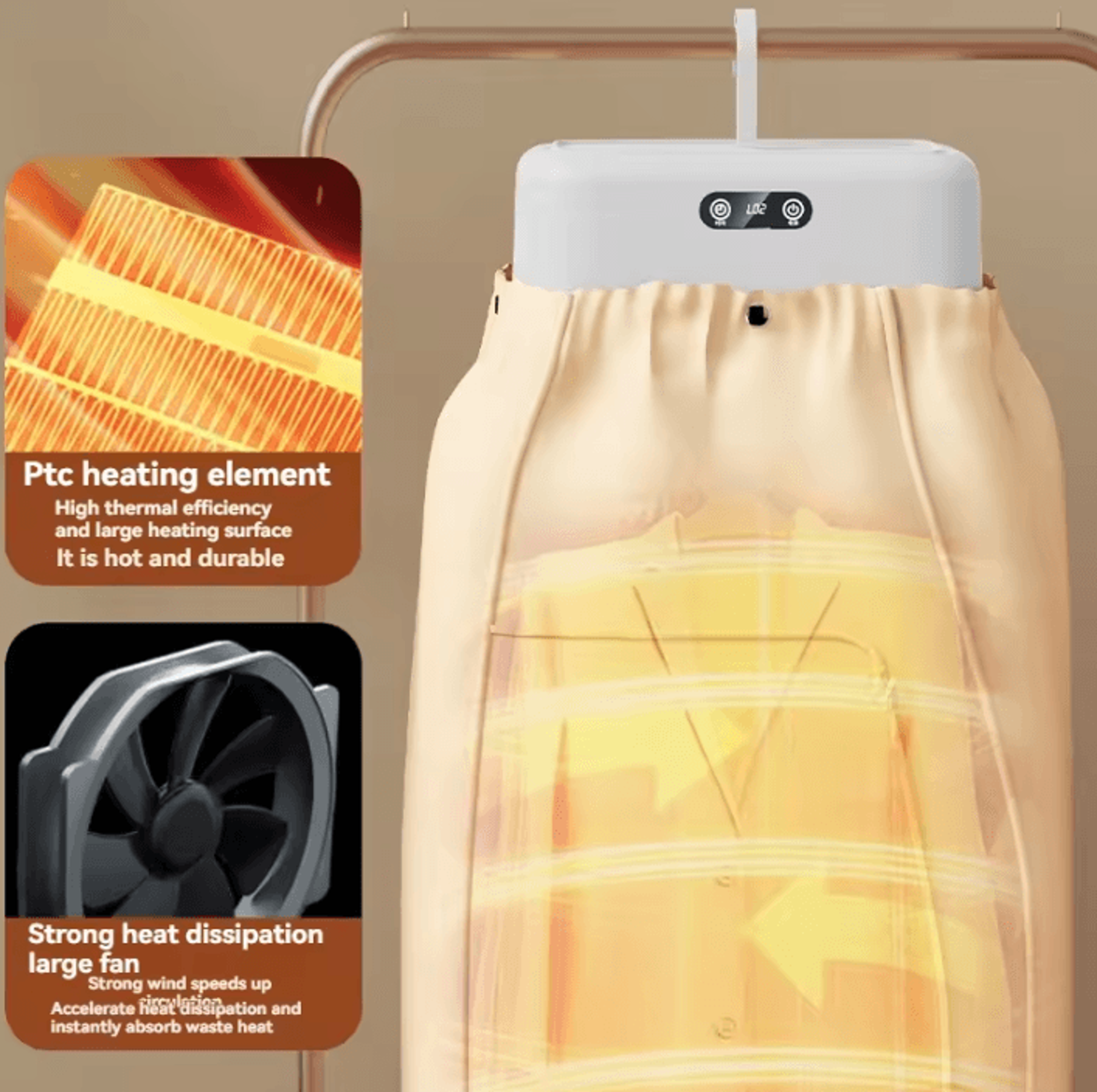 Mini Portable Electric Clothes Dryer Compact Foldable Laundry Dryer With Bag And Timer 1