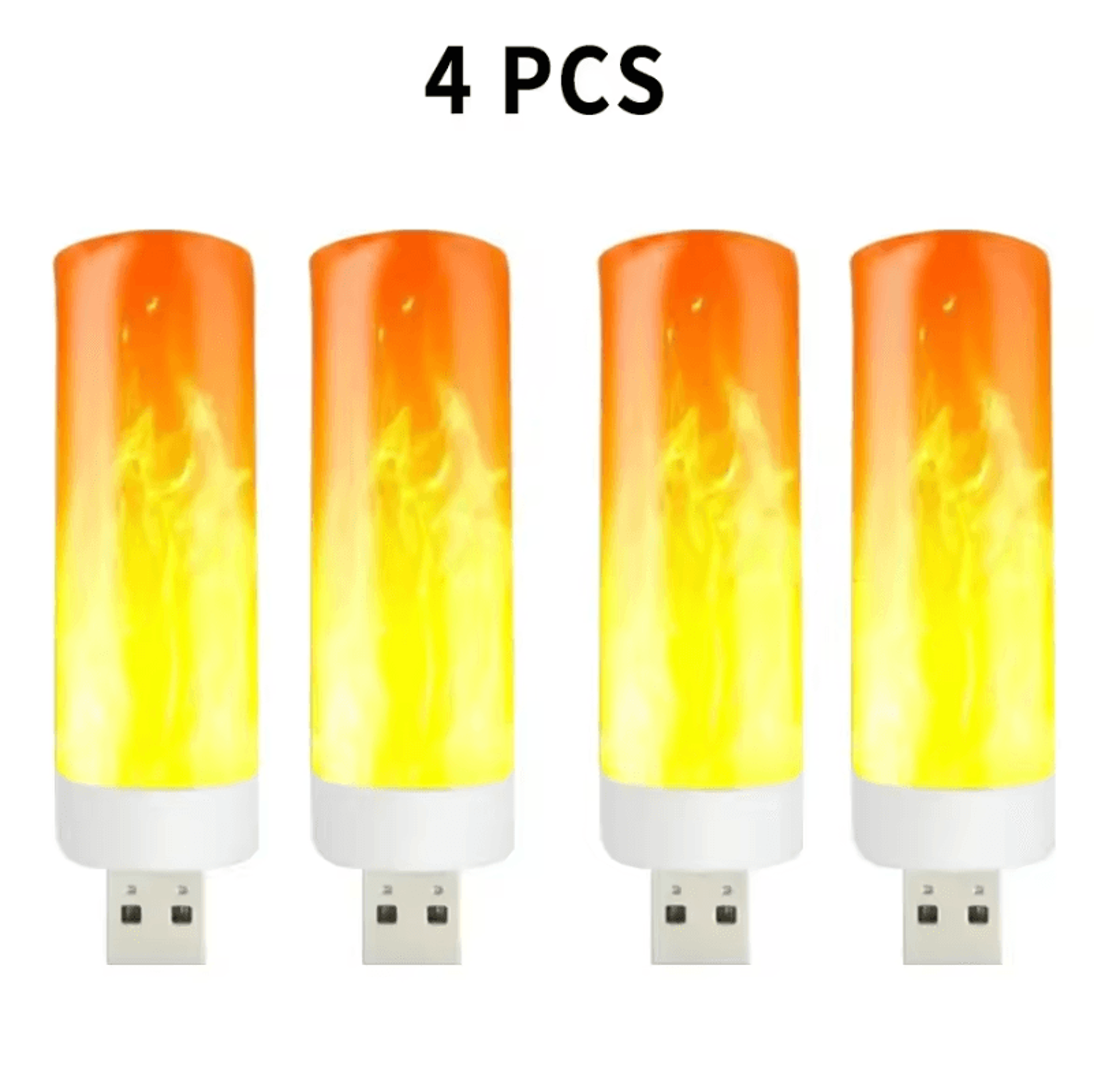 USB LED Flame Light  Dynamic Flickering Fire Effect Atmosphere Bulb 8