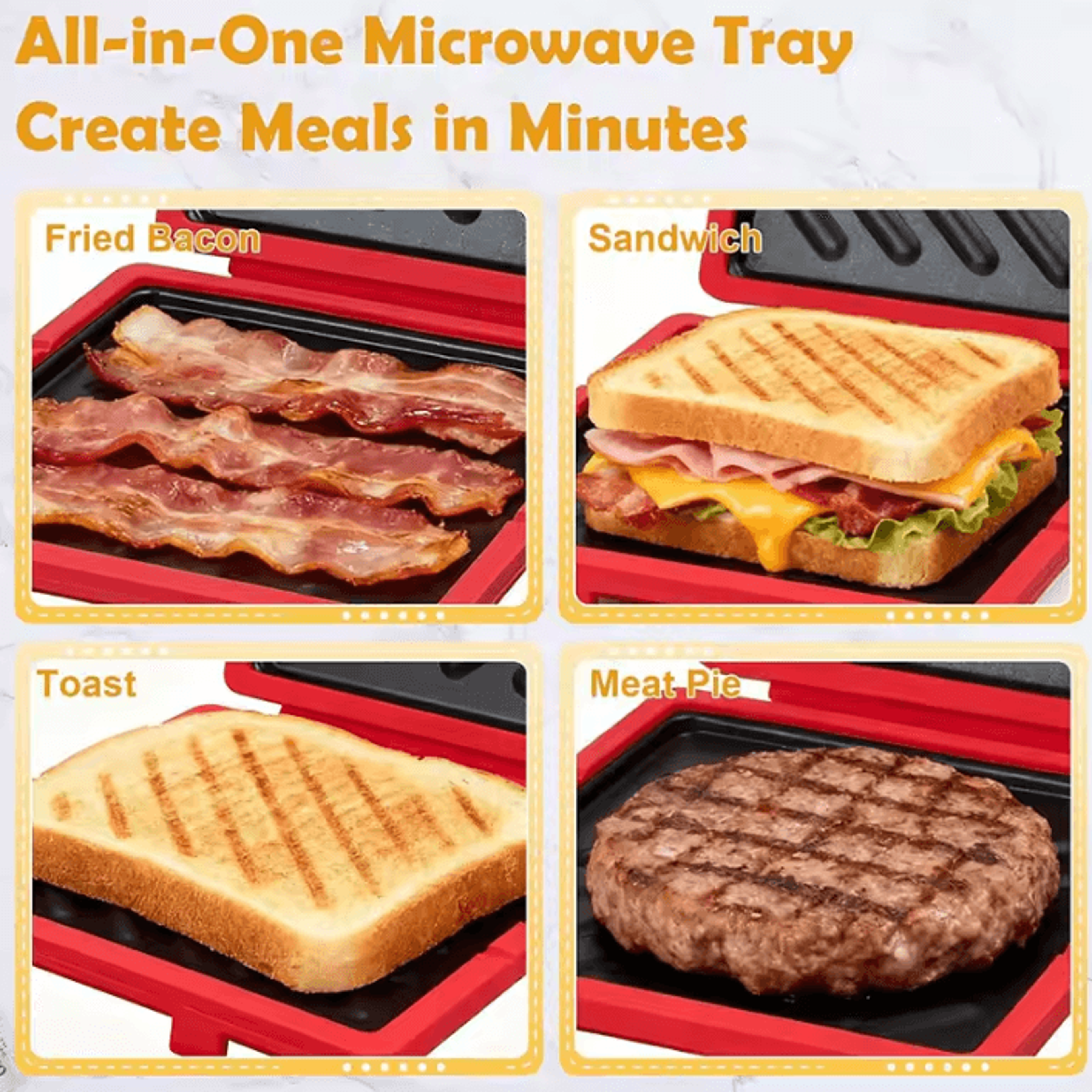 Microwave Sandwich Maker  Panini Press  Cheese Griller Toaster Tray 2