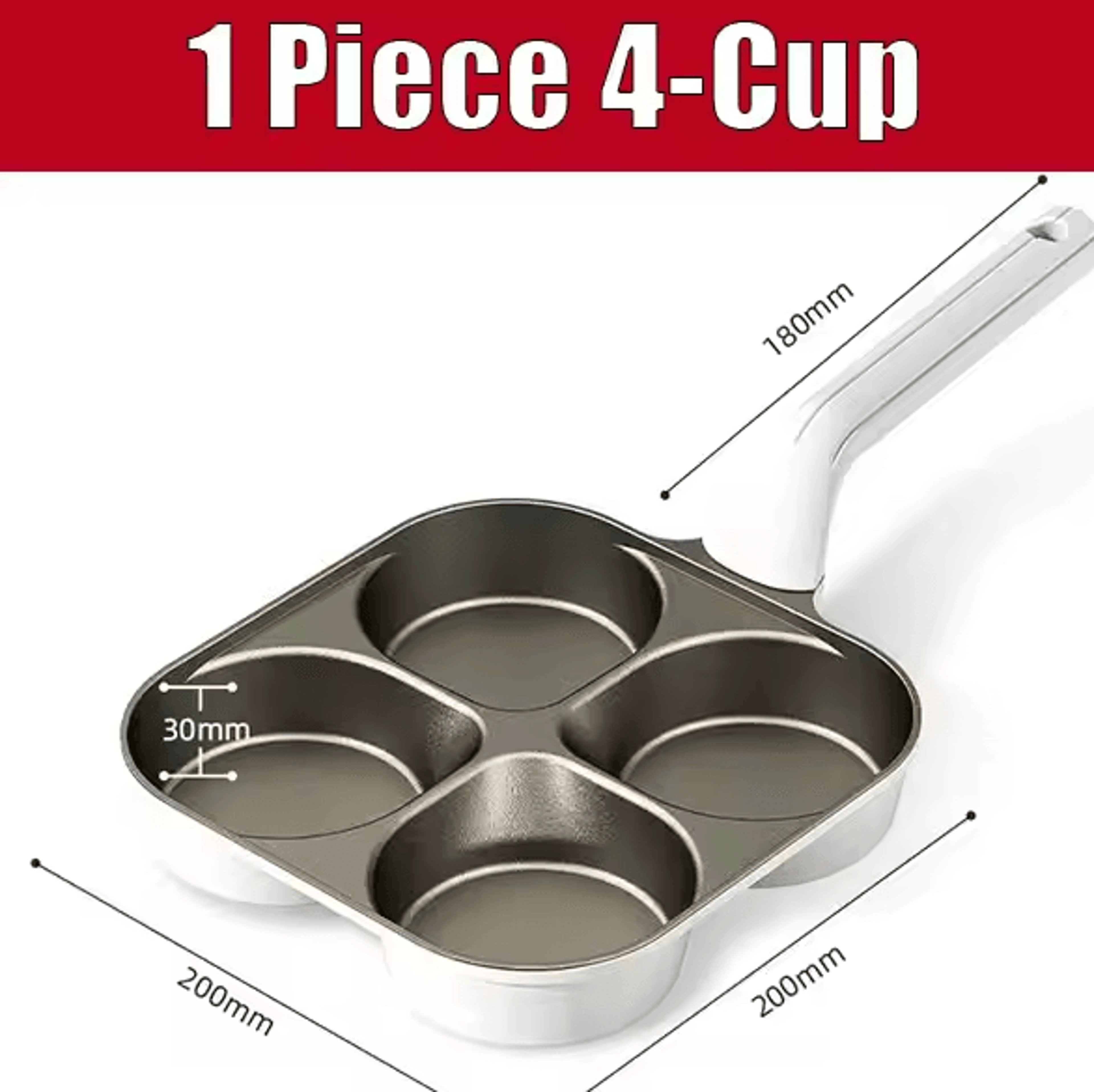 4in1 Egg Frying Pan  Titanium Nonstick Breakfast Skillet With Ergonomic Handle 5