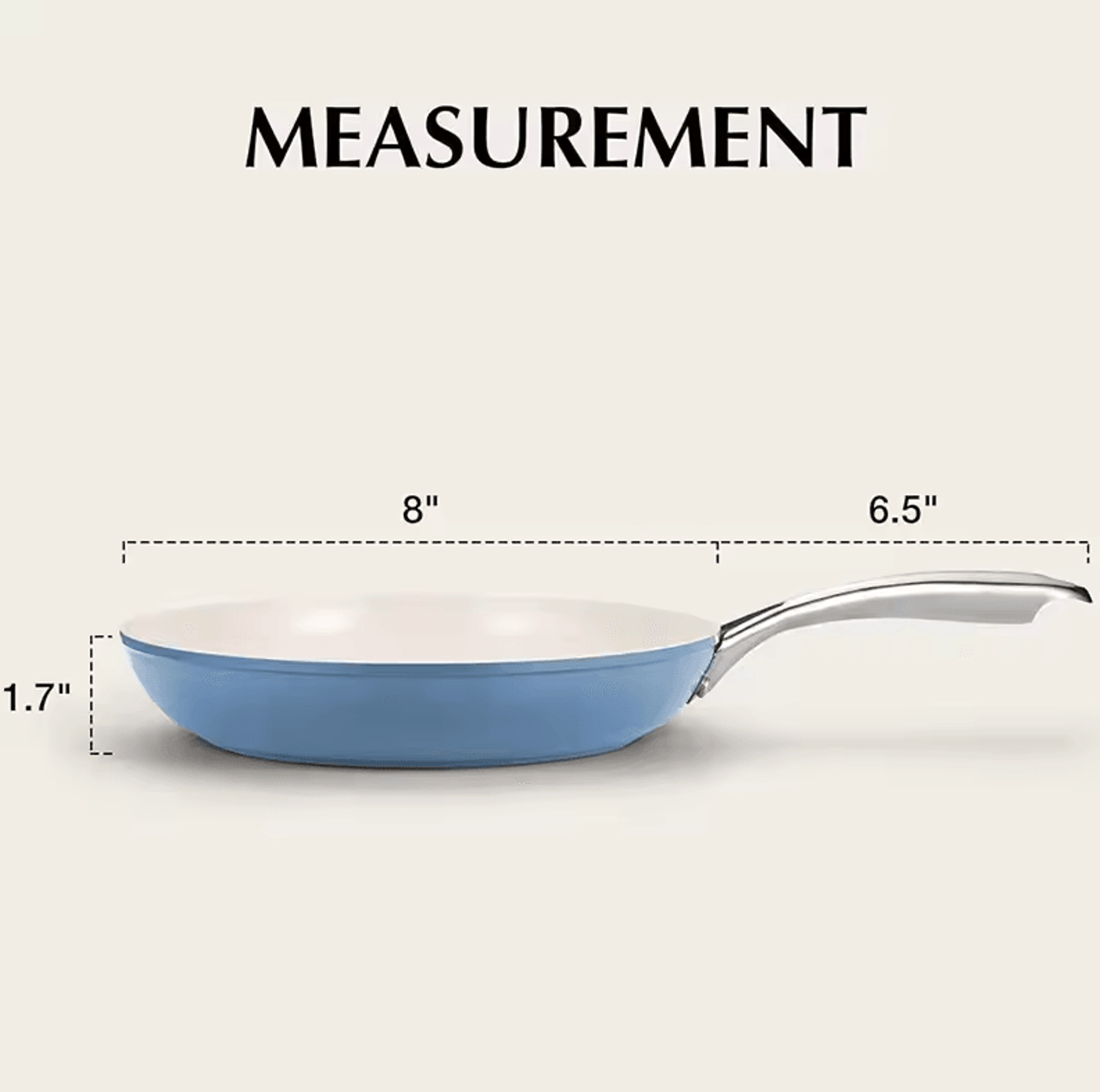 8Inch Nonstick Egg Frying Pan Skillet With StayCool Handle  Blue Omelet Pan 5