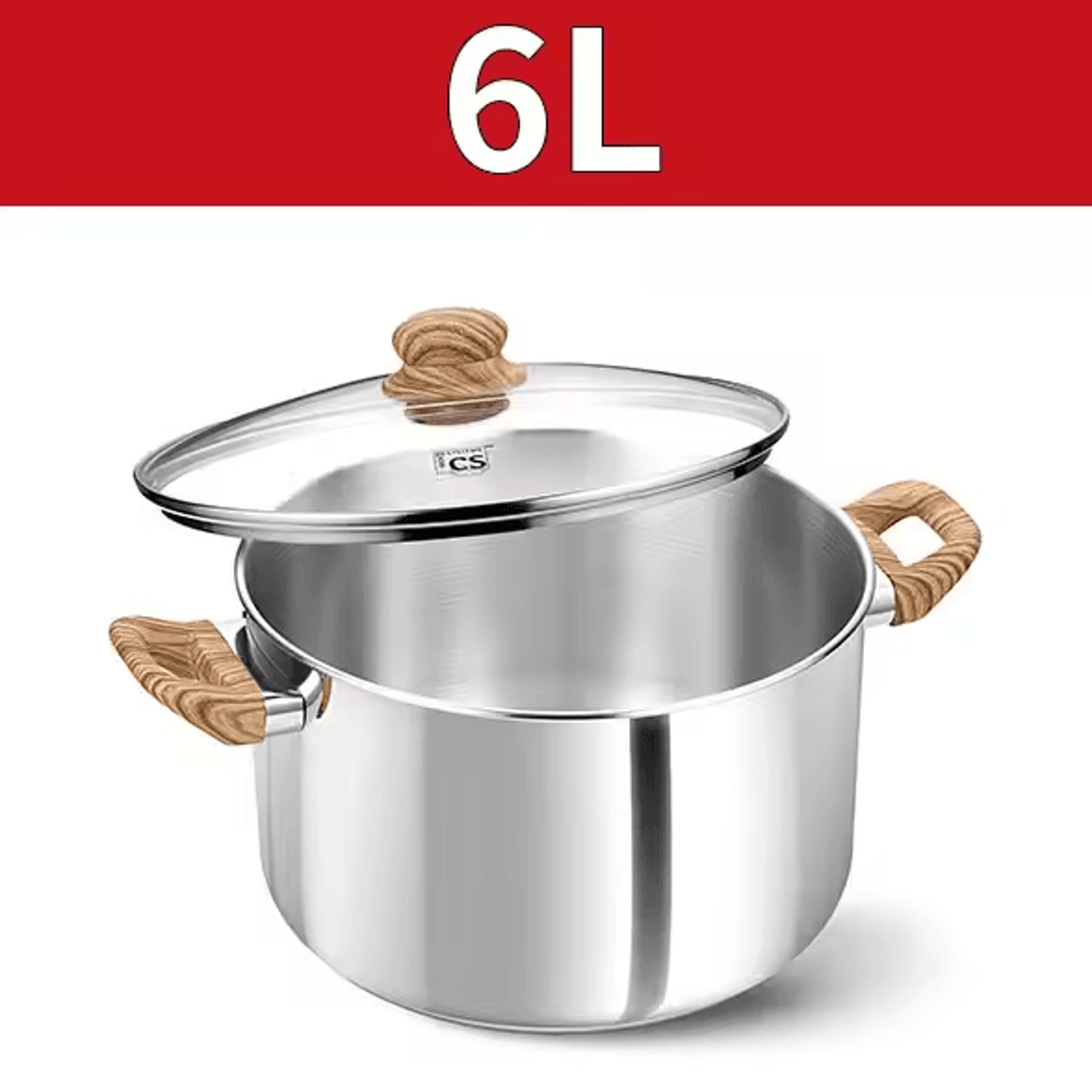 4 Quart TriPly Stainless Steel Soup Pot  Induction Compatible Stock Pot 6