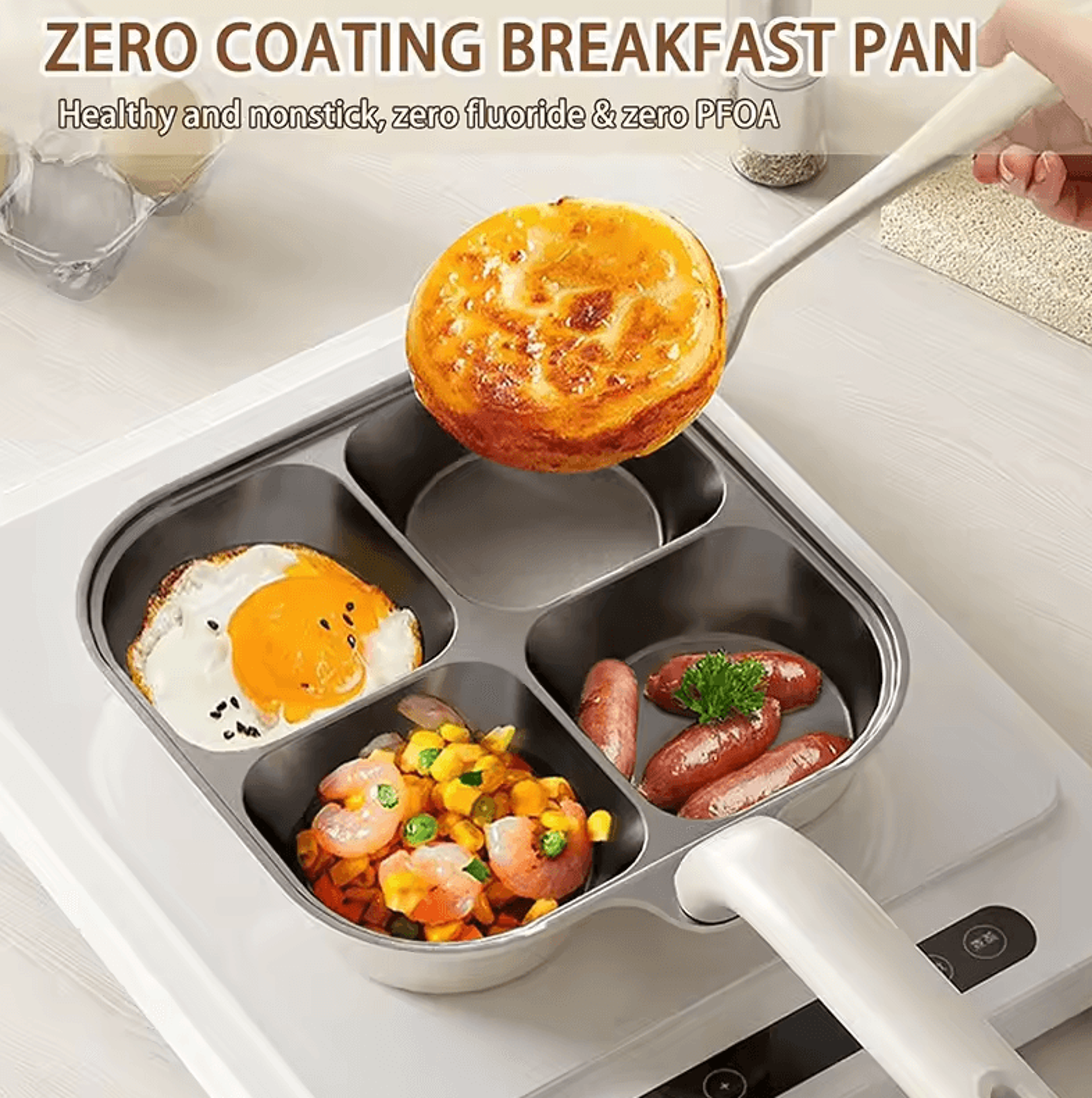 Premium Healthy Titanium Ceramic Breakfast Frying Pan  Nonstick Egg Pancake  Steak Skillet 4