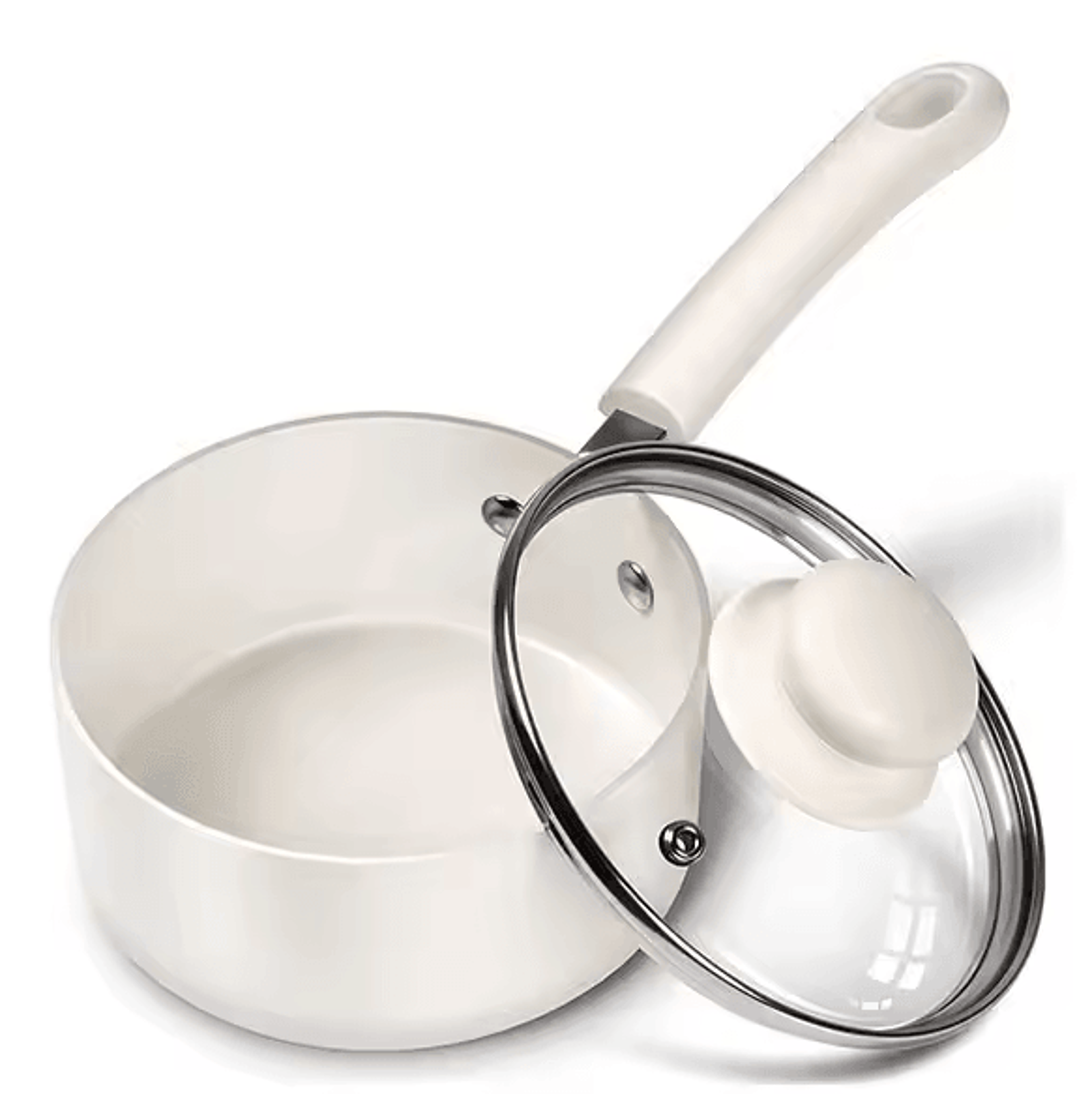 Premium Nonstick Cream Sauce Pan With Lid  1 QT Milk Pot For Soup  Cooking 5