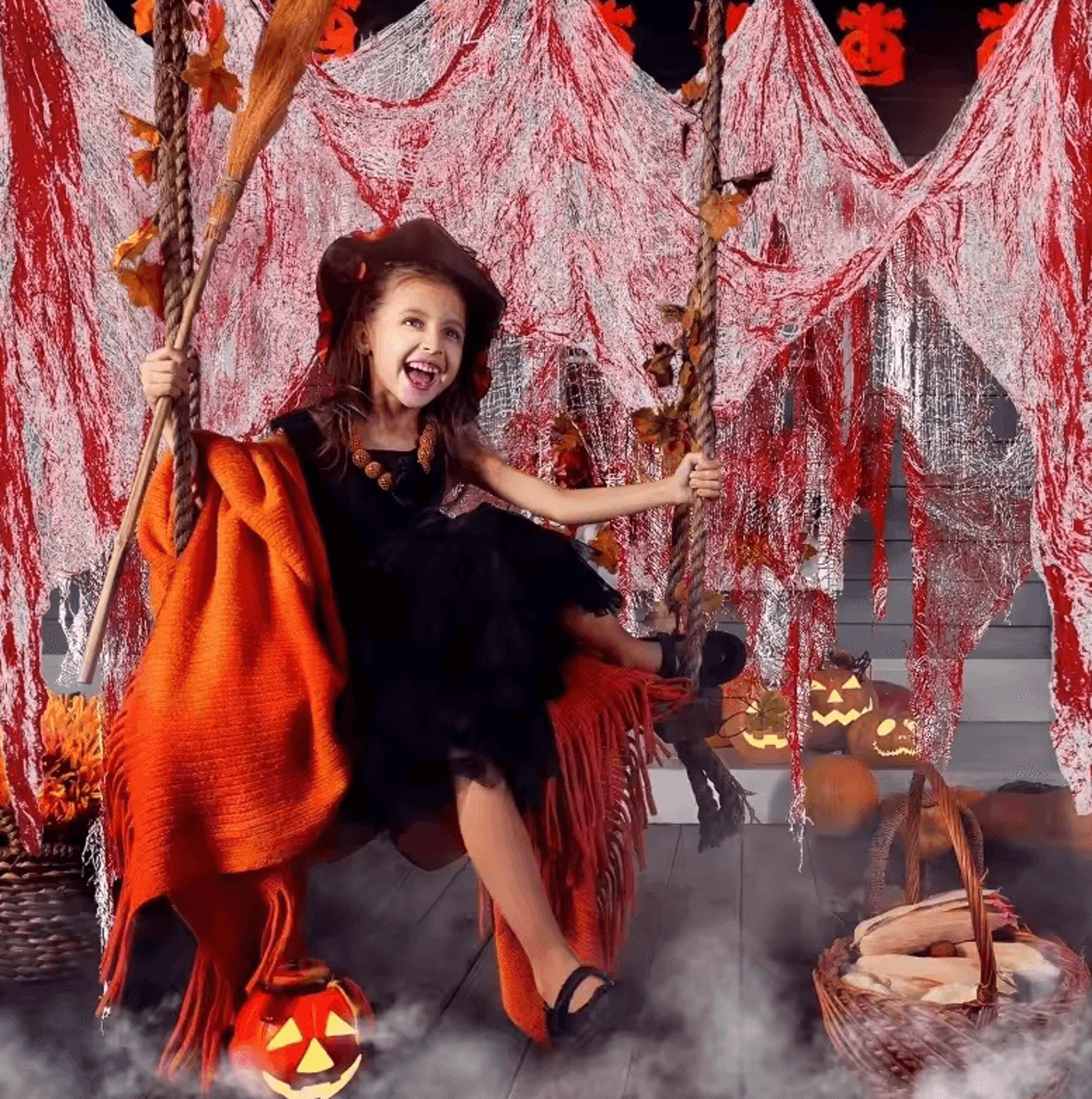 Horror Bloody Door Curtain  30 By 72inches Red Halloween Haunted House Decoration 1
