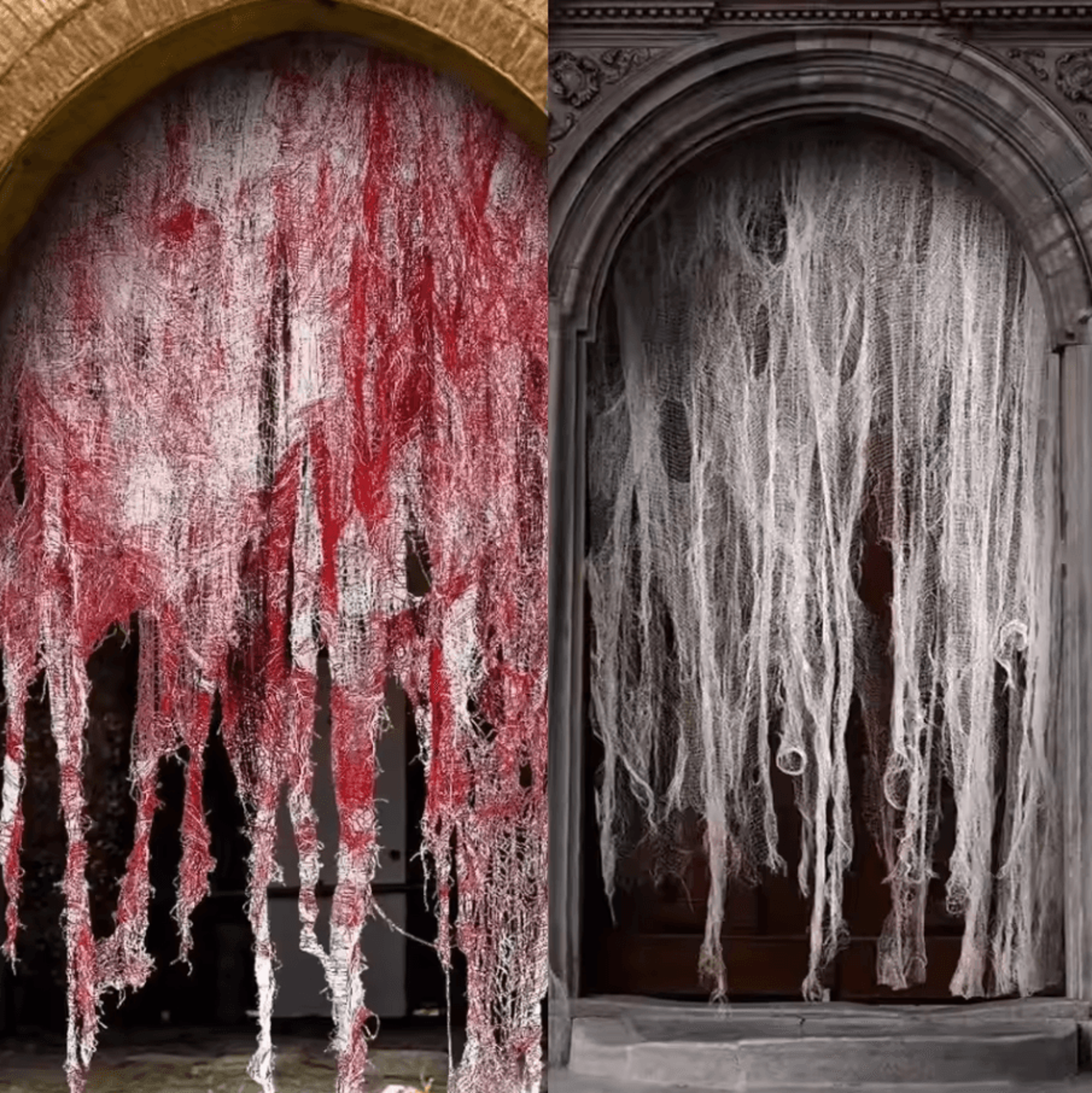 Horror Bloody Door Curtain  30 By 72inches Red Halloween Haunted House Decoration 10