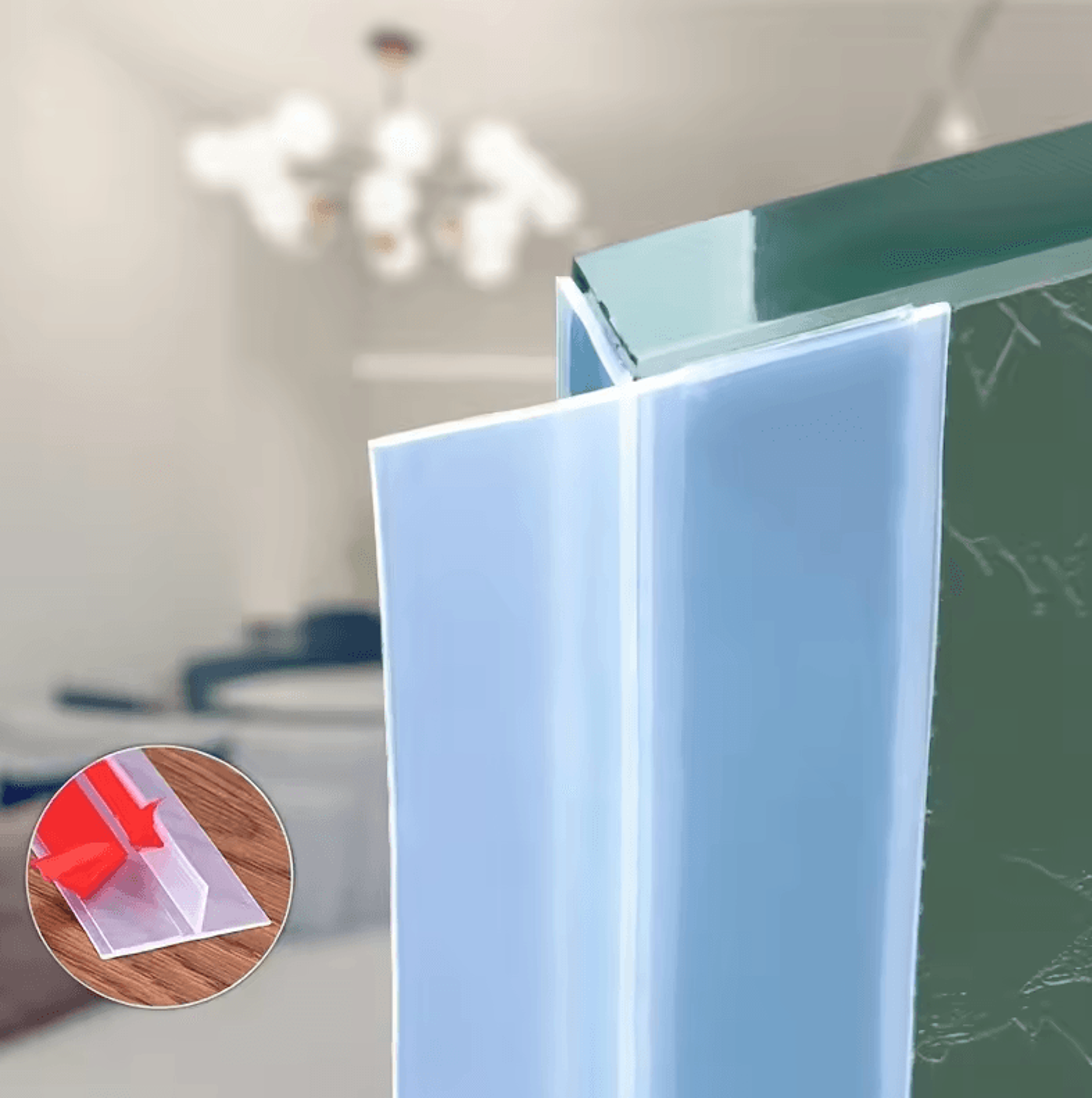 HighQuality Silicone TShaped Windproof Sealing Strip  Transparent Door  Glass Gap Seal 1
