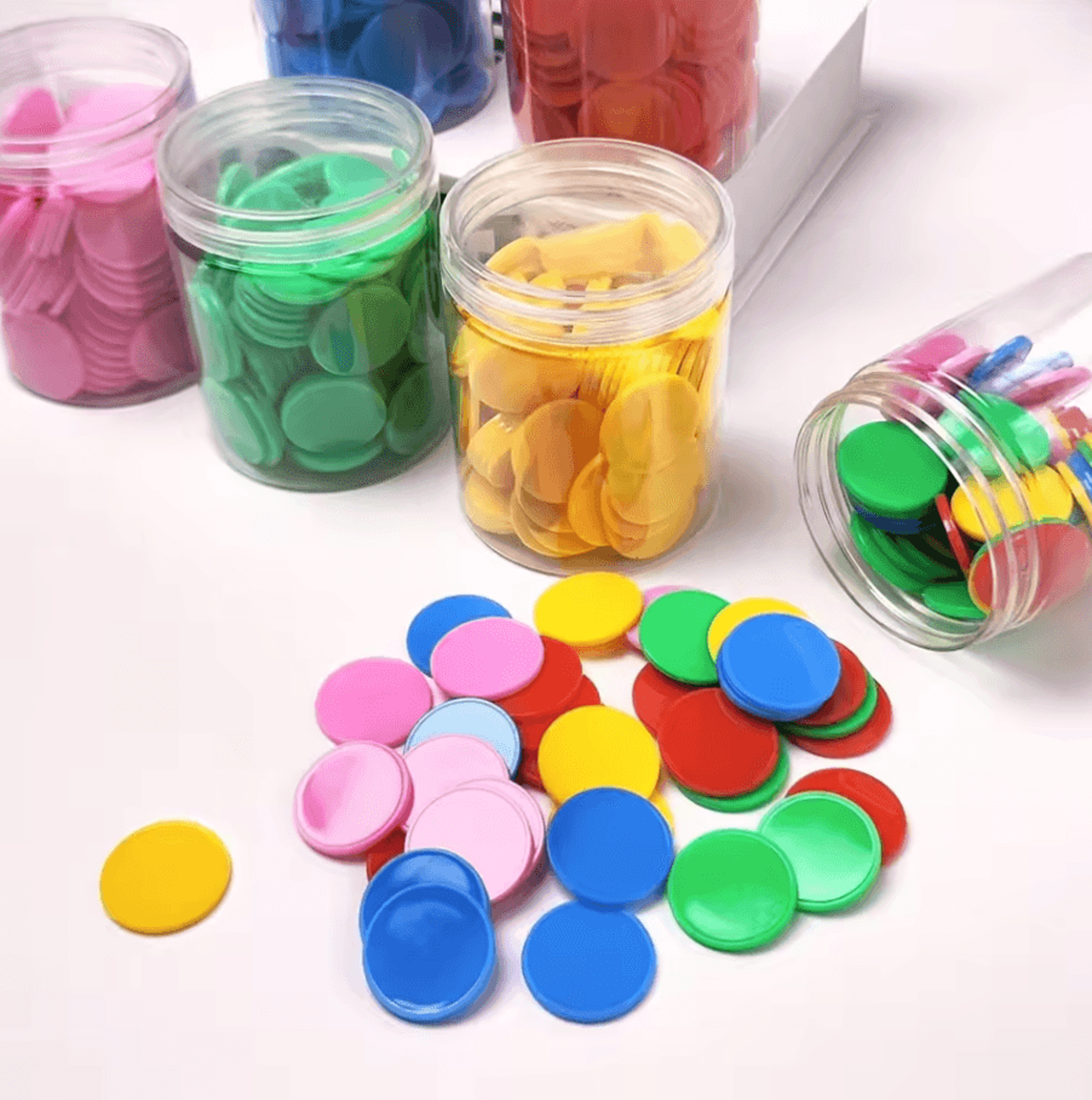 MultiColor Plastic Counting Chips  100 PCS Interactive Math Learning Aids 0