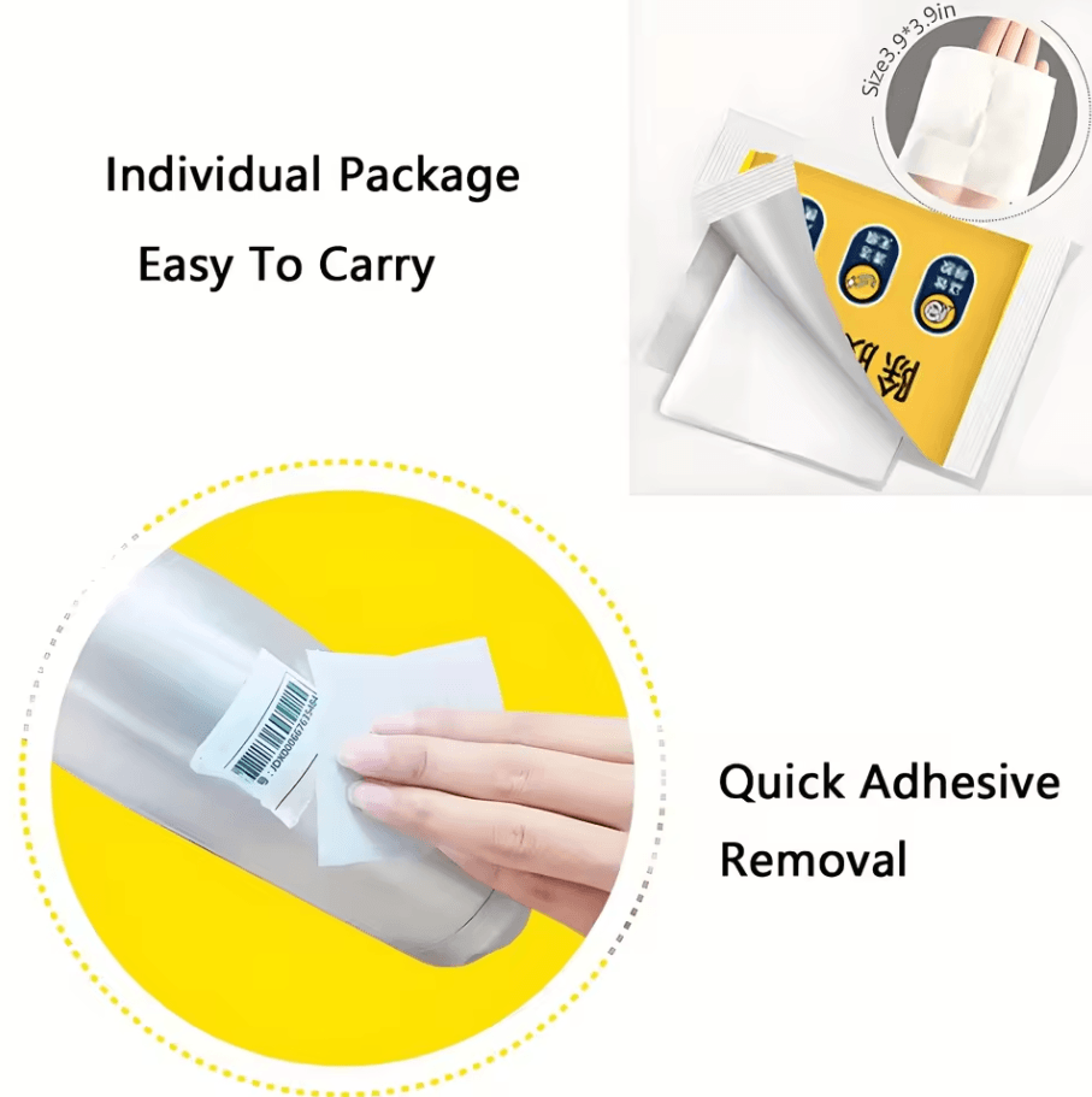 Disposable Adhesive Removal Wipes  ResidueFree Cleaner For Home  Car 3