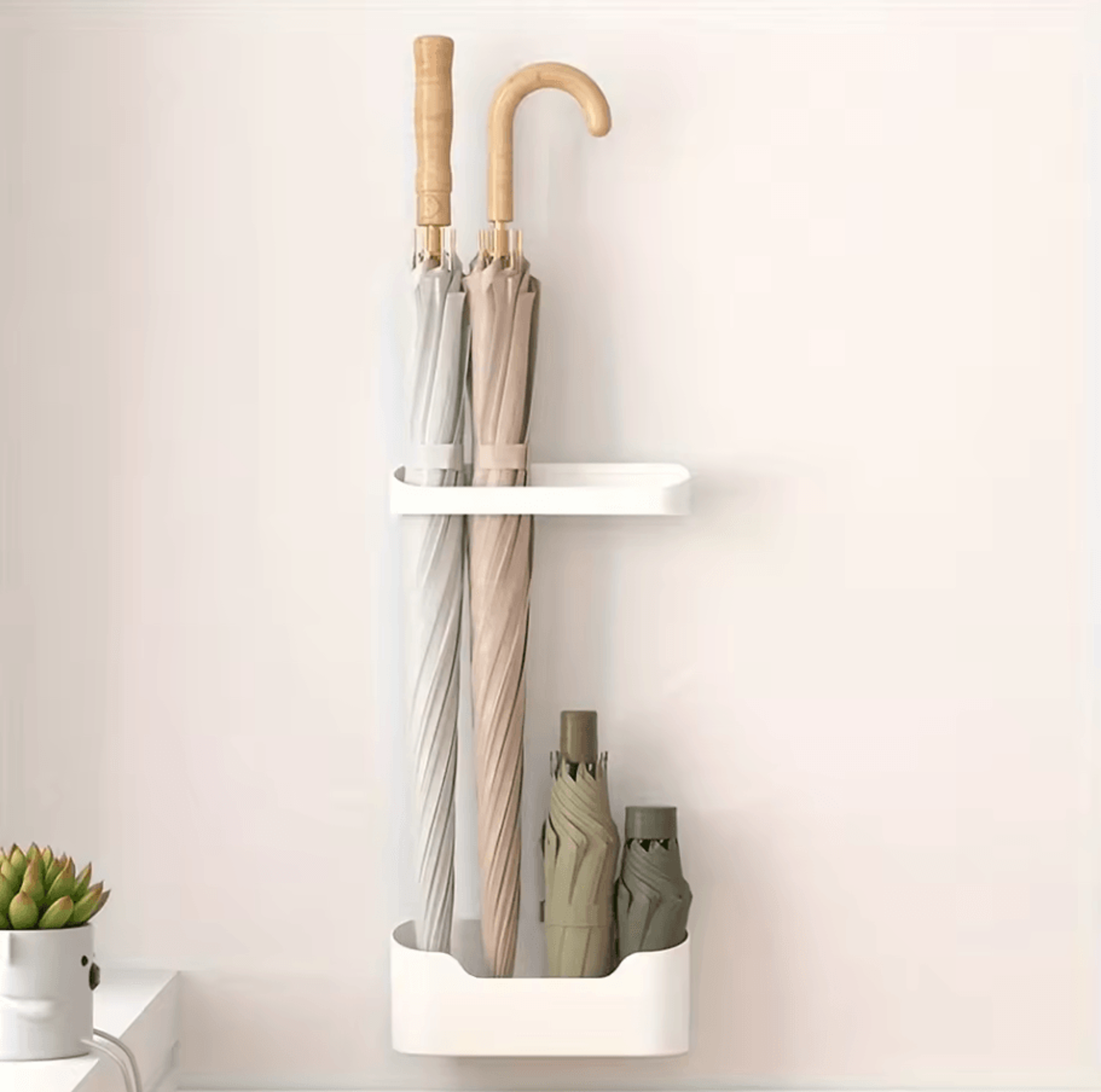 Wall Mounted Umbrella Holder  NailFree Fastener MultiFunctional Household Umbrella Storage Rack 2
