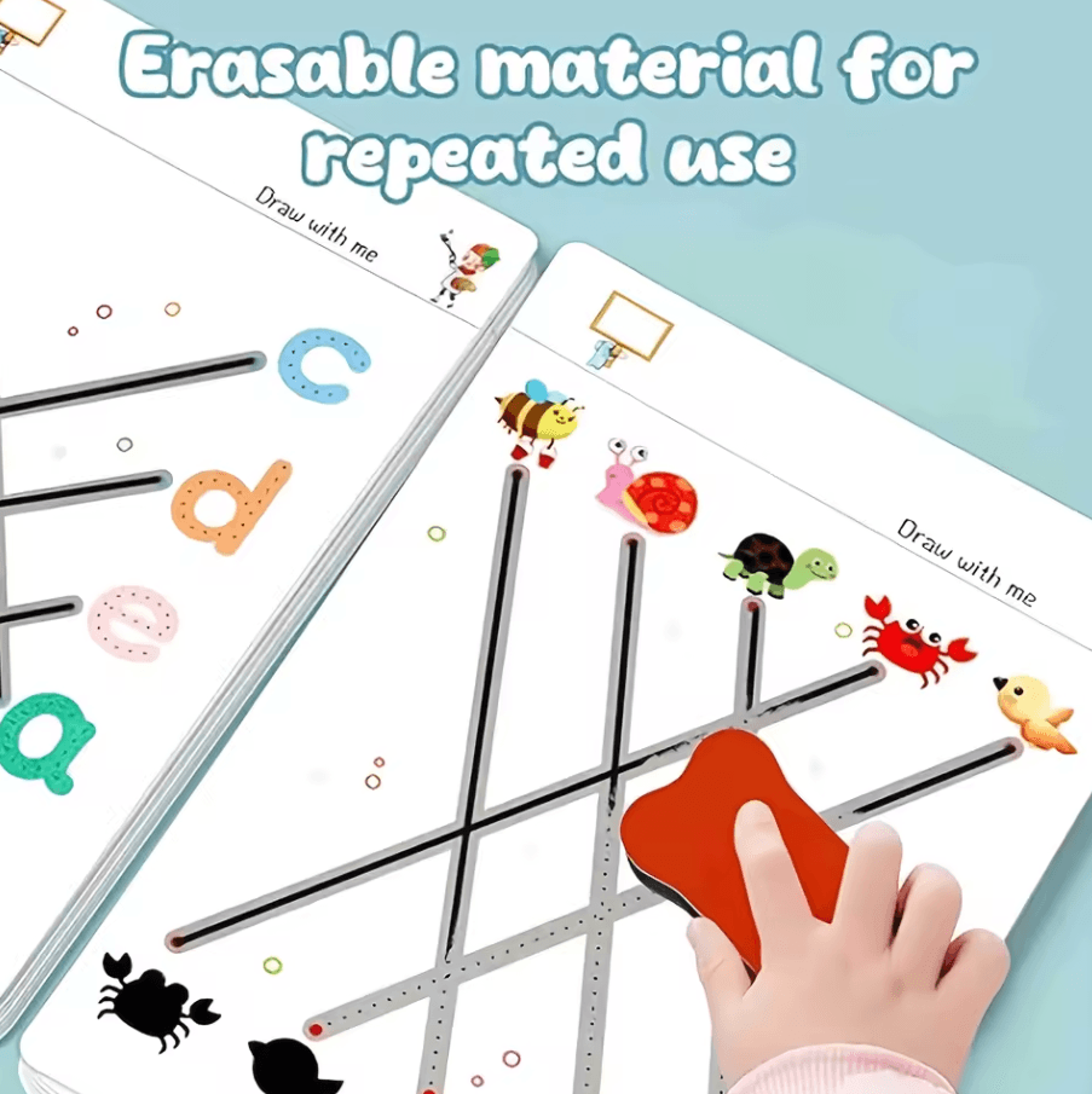 32Page Reusable Magic Practice Notebook Set  Whole Brain  Pen Control Training 1