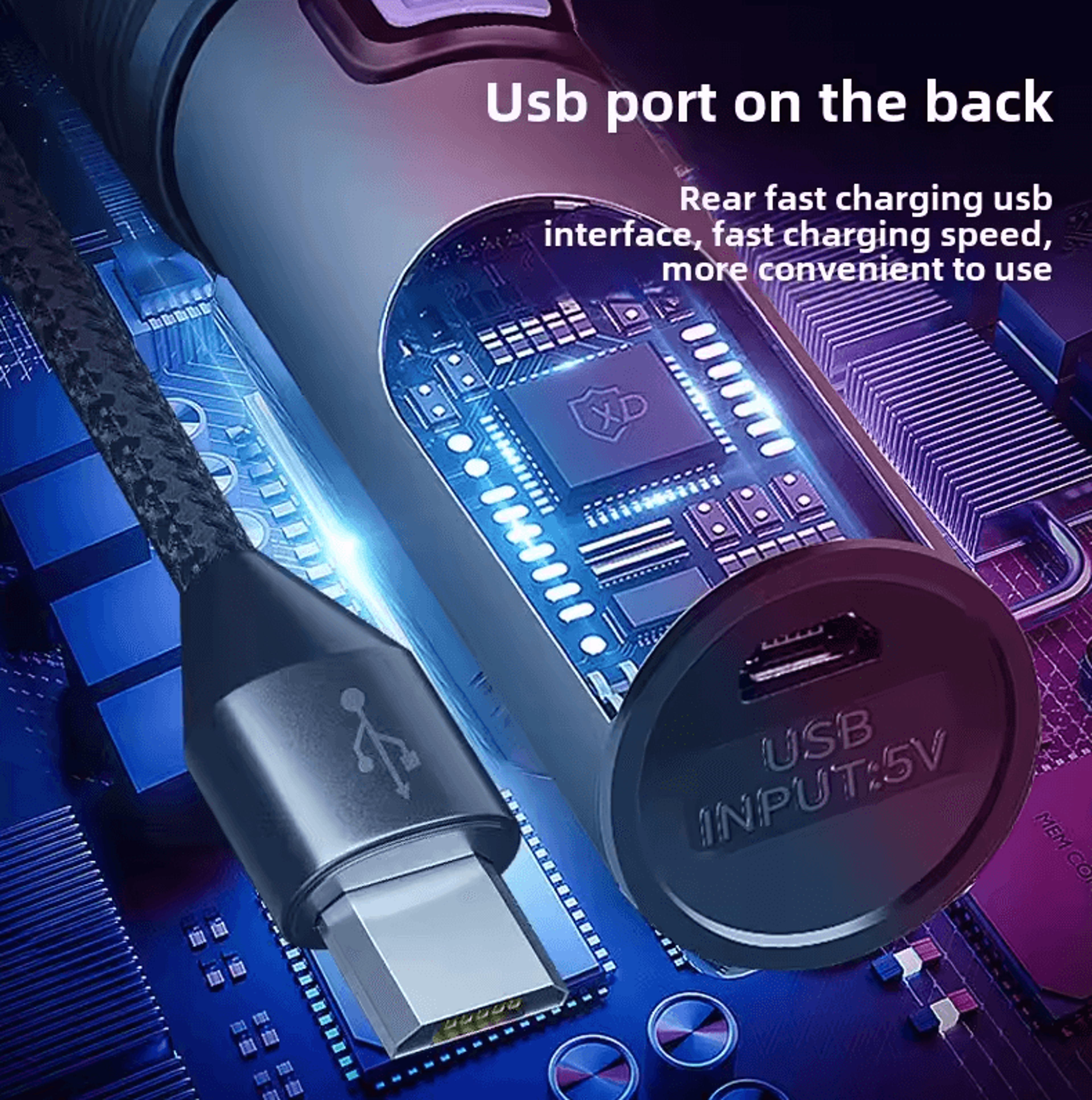 395nm UV Flashlight Blacklight  Zoomable USB Rechargeable Ultraviolet Inspection Light 5