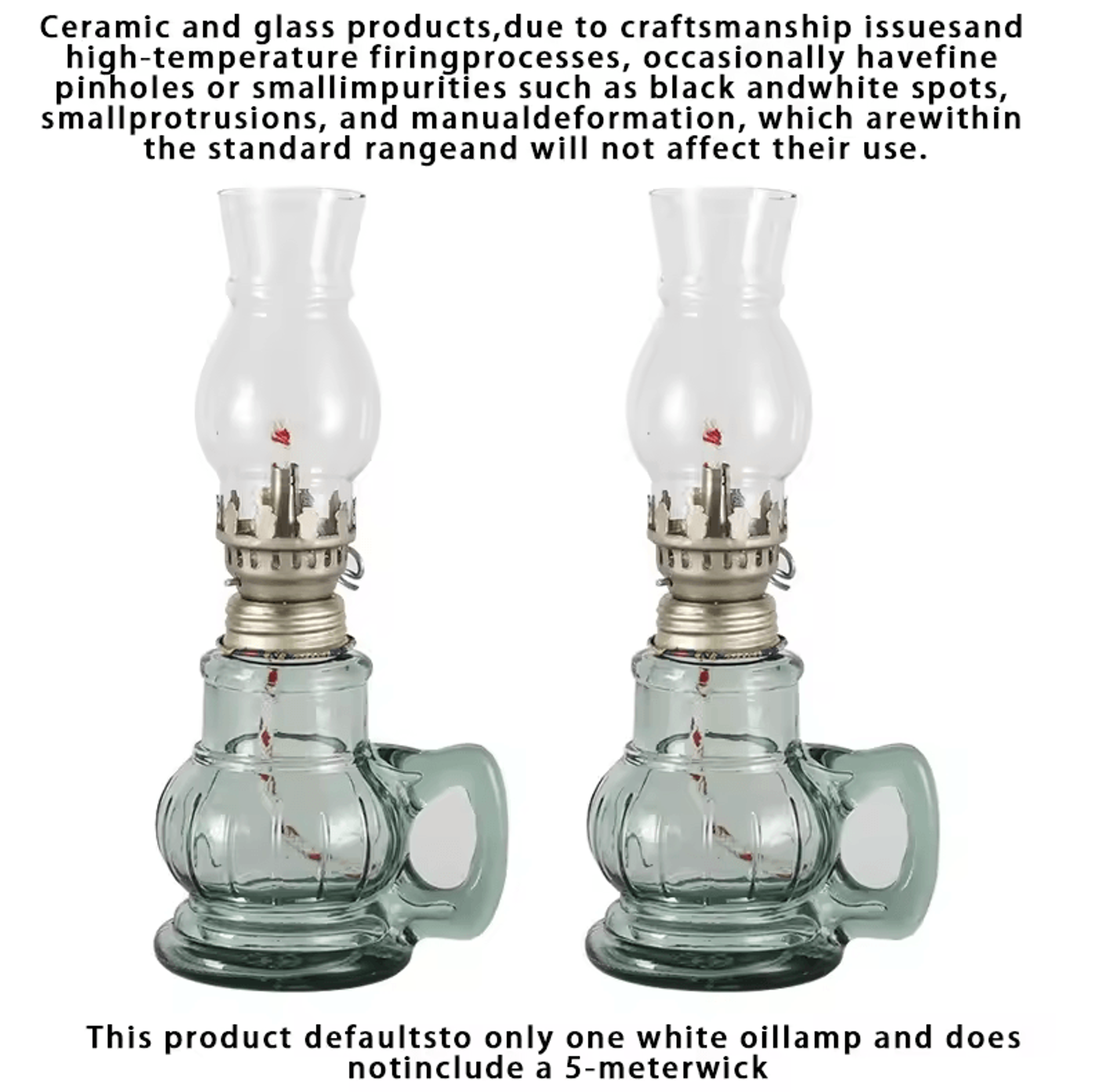 Retro Windproof Glass Oil Lamp  Mini Kerosene Lantern With Handle For Indoor Use  Emergency Lightin 8