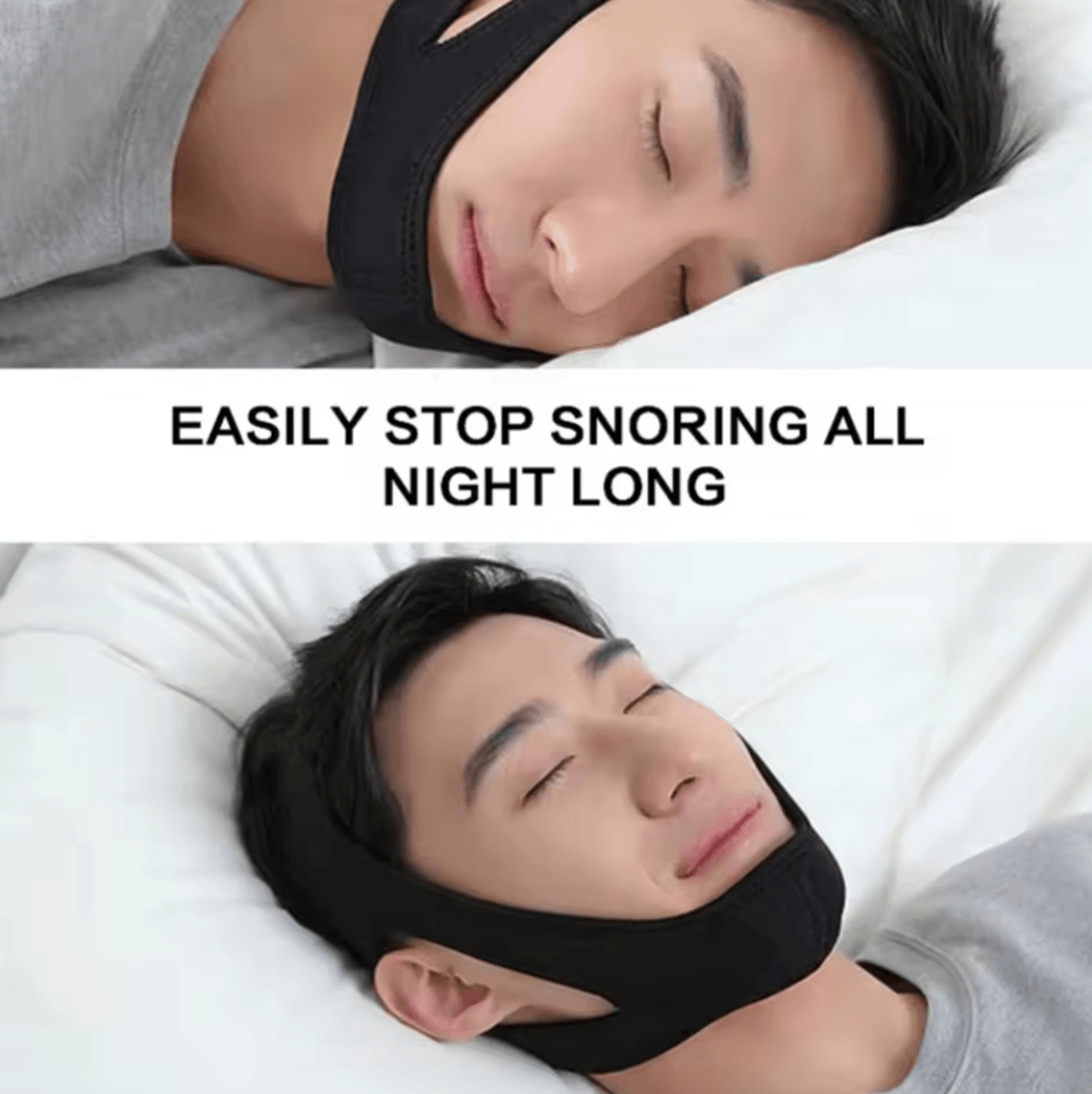 AntiSnoring Chin Strap Device  Adjustable Breathable Snore Stopper With Lower Jaw Support 4