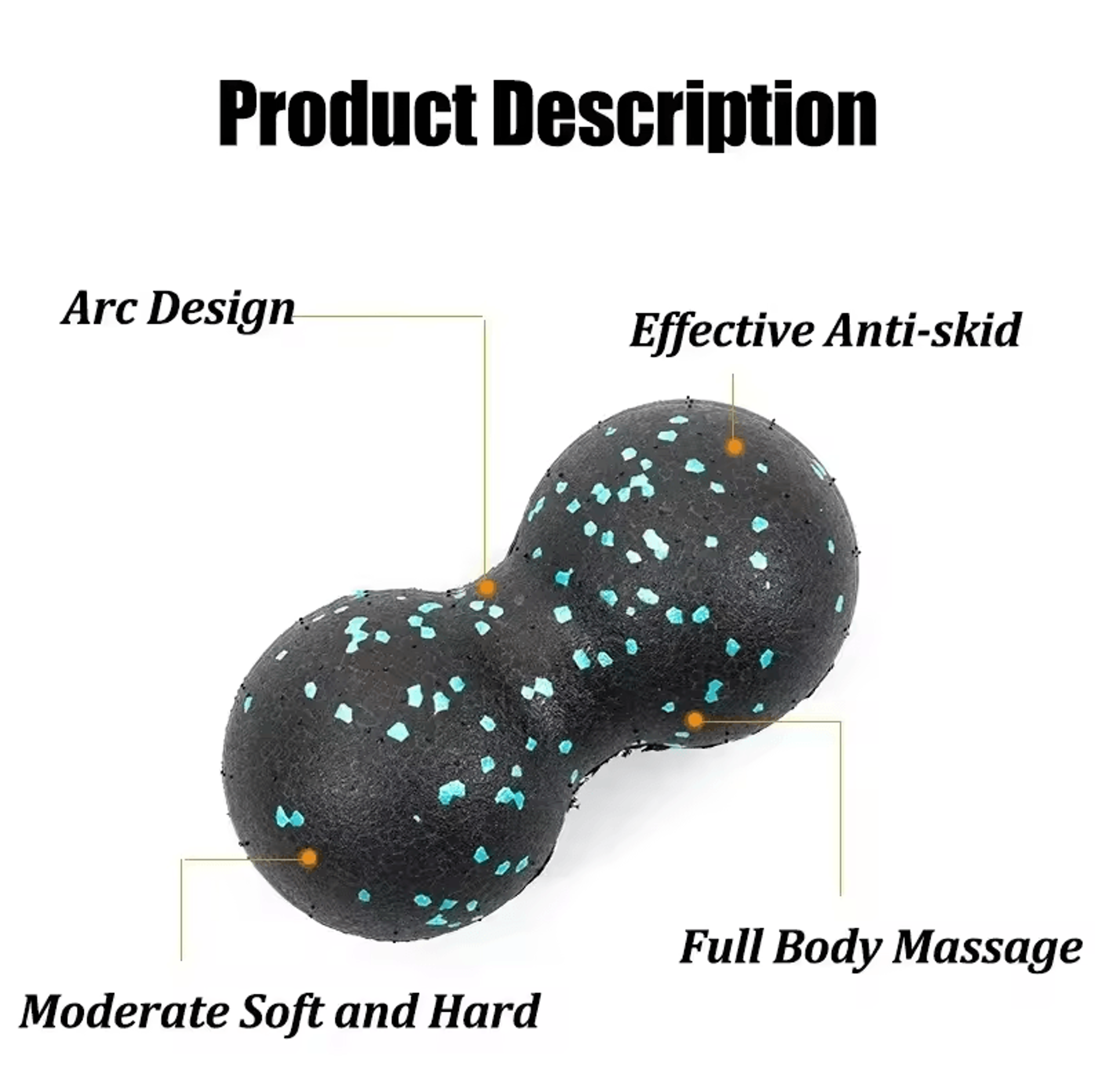 EPP 8 Cm Peanut Body Massage Ball  HighDensity Myofascia Fitness  Pain Relief Tool 4