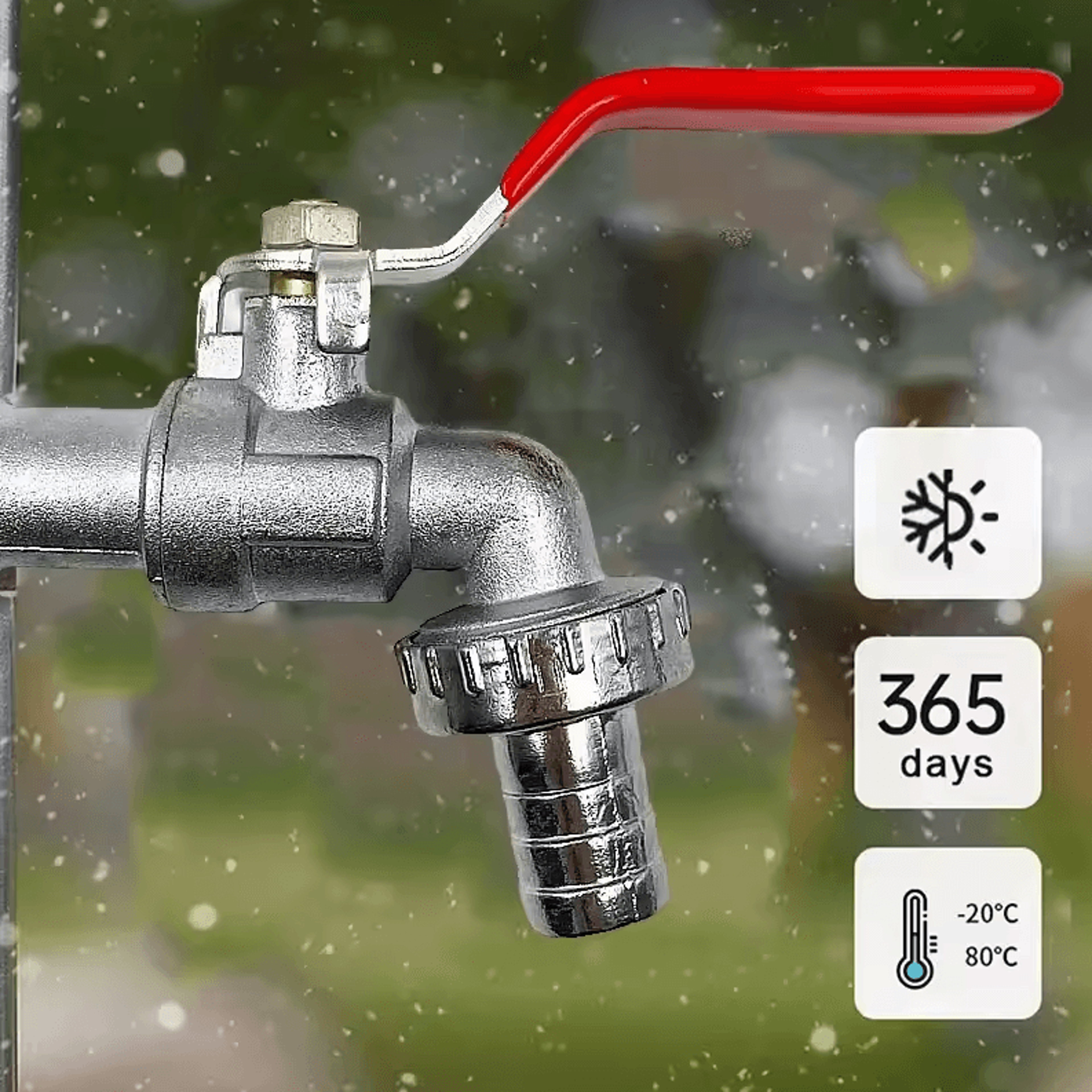 Outdoor Antifreeze Faucet With Spout  Zinc Alloy 1234 Inch Garden  Washing Machine Tap 2