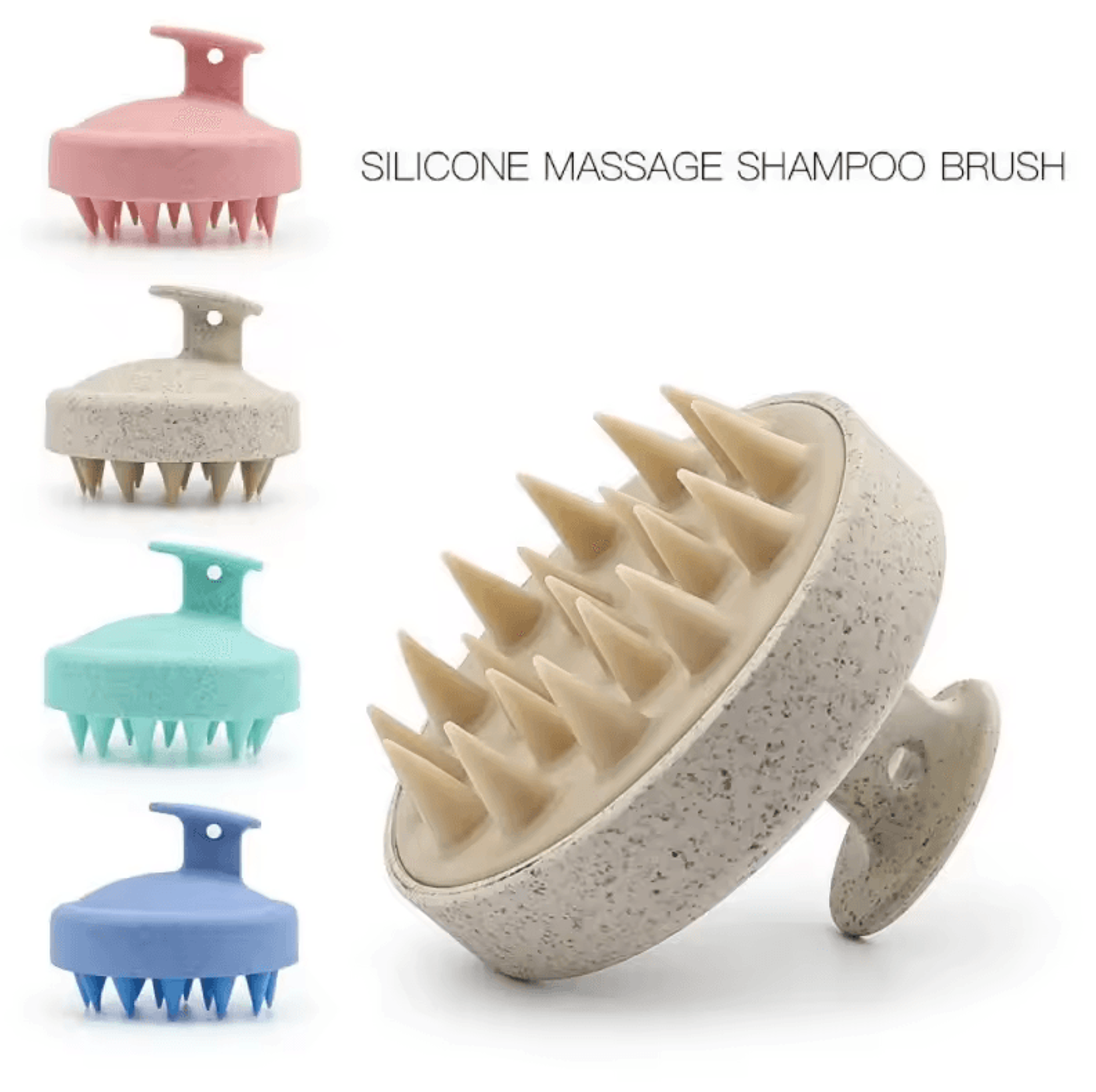 Silicone Shampoo Brush Head Scalp Massage Comb Hair Washing Comb Body Massage Brush Bath Shower Bru 0