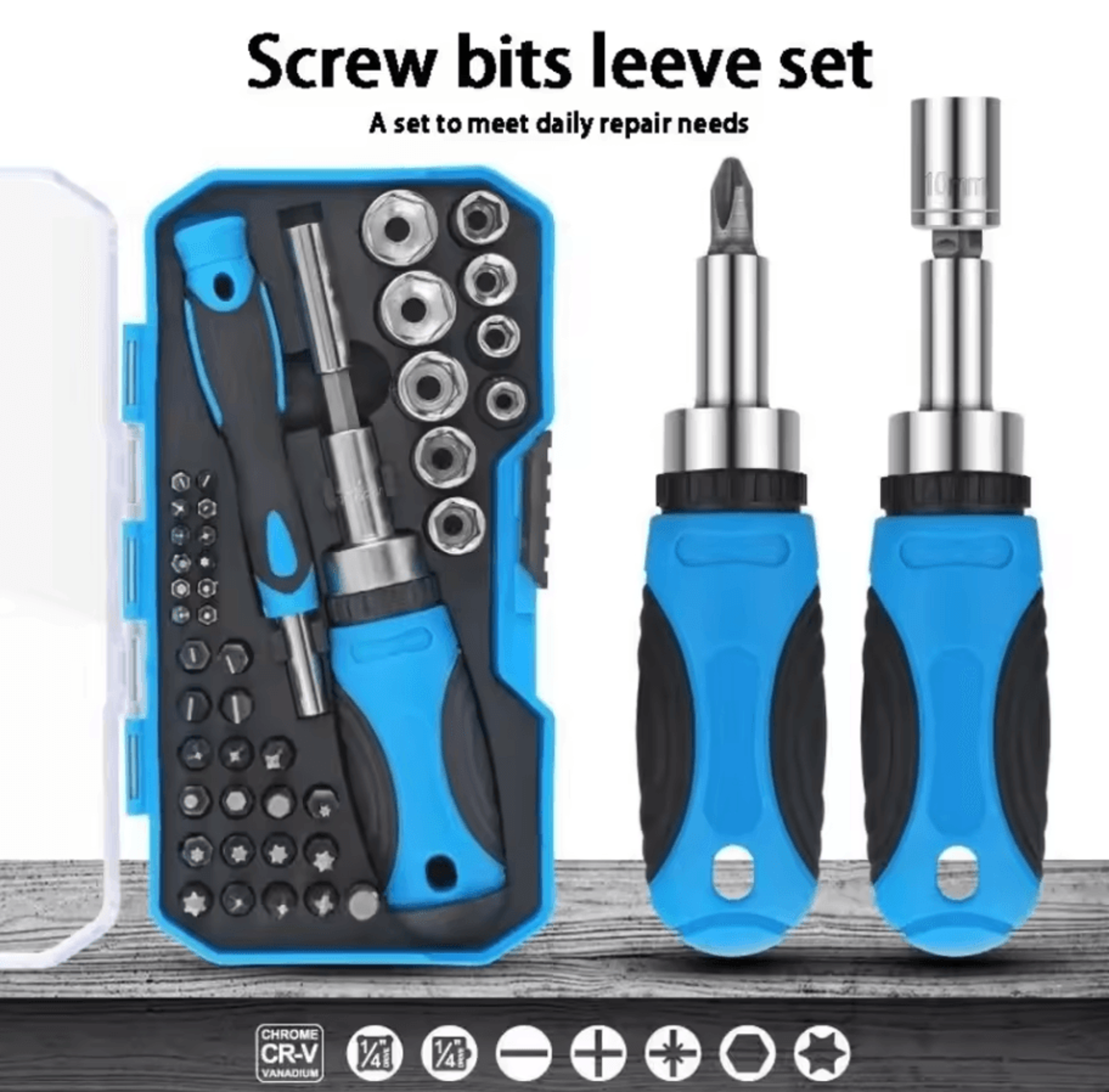 Multifunctional Household Repair Hand Tool  Interchangeable Screwdriver Set With Slotted Phillips   0