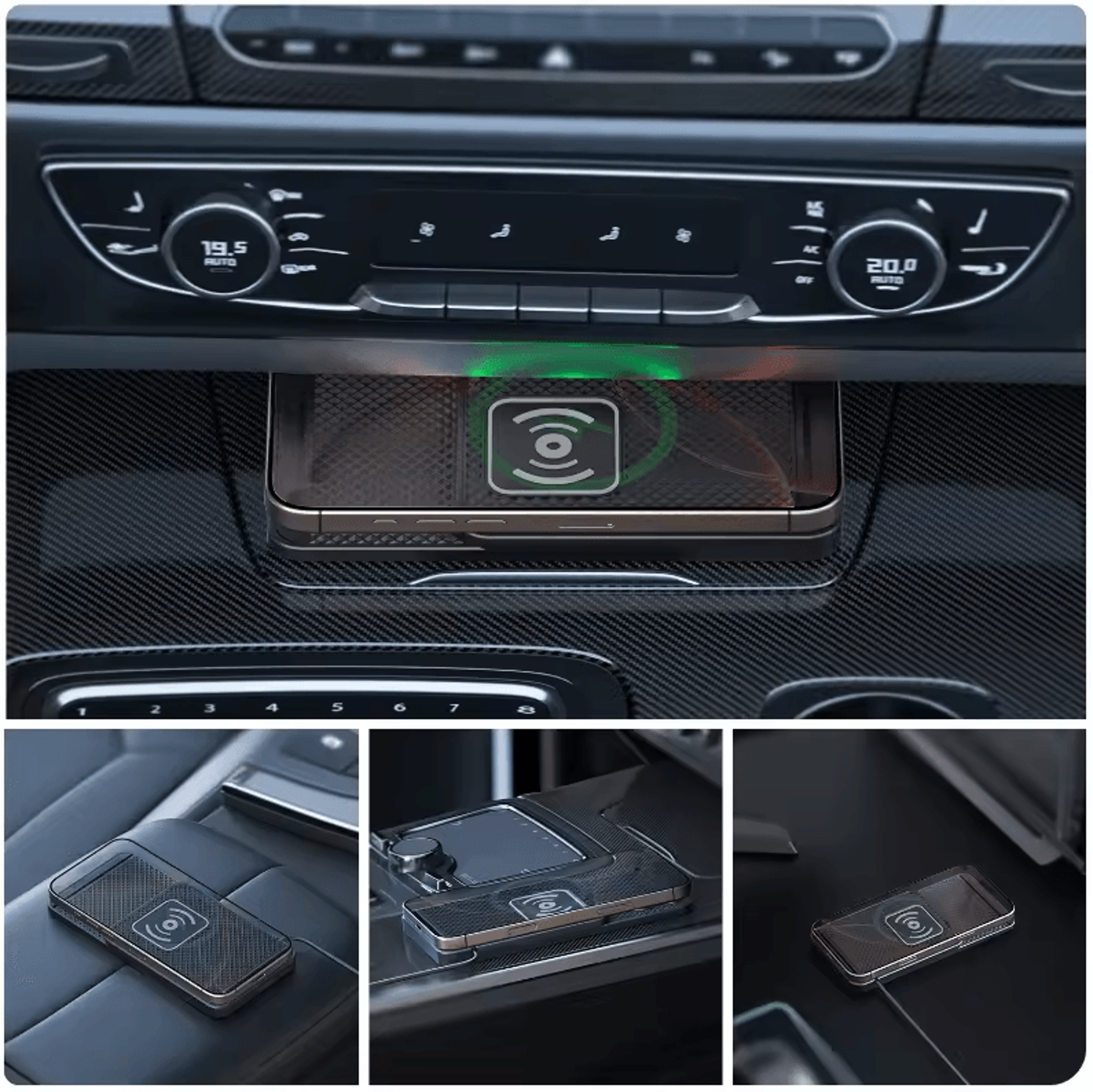 Universal 1 M USB TypeC Wireless Charging Pad NonSlip Portable Phone Charger Stand For Home  Car 1