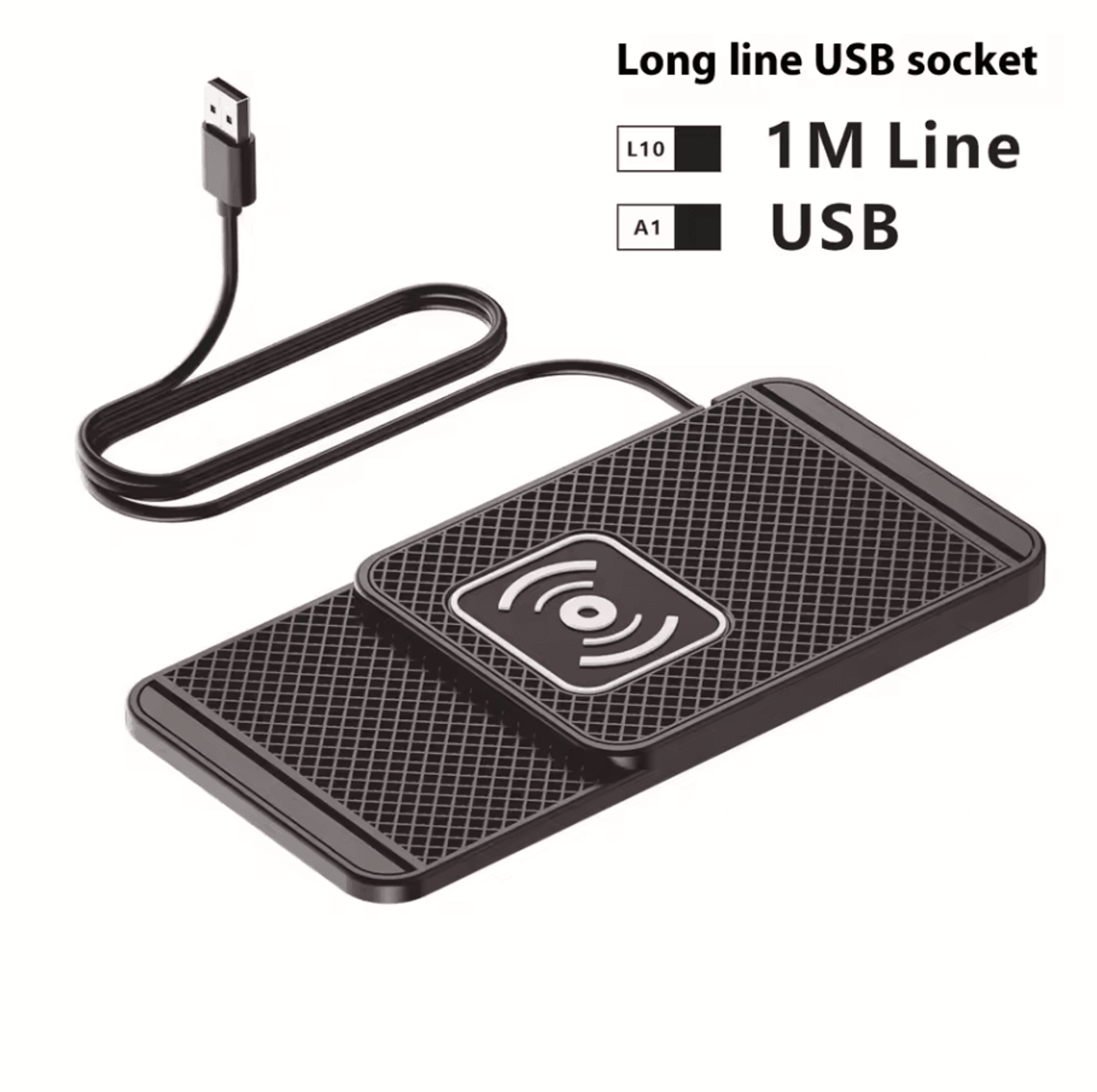 Universal 1 M USB TypeC Wireless Charging Pad NonSlip Portable Phone Charger Stand For Home  Car 6