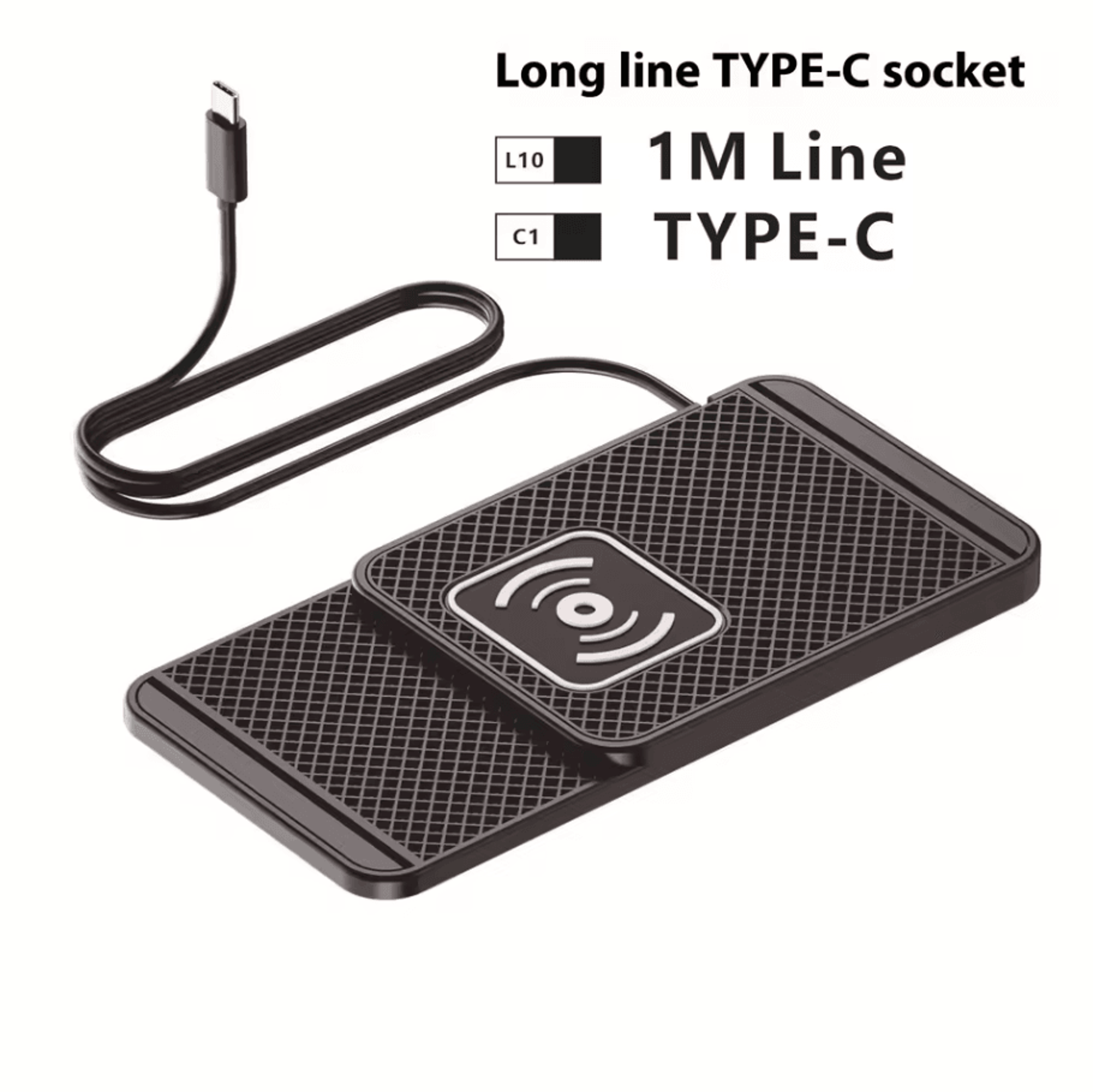 Universal 1 M USB TypeC Wireless Charging Pad NonSlip Portable Phone Charger Stand For Home  Car 7