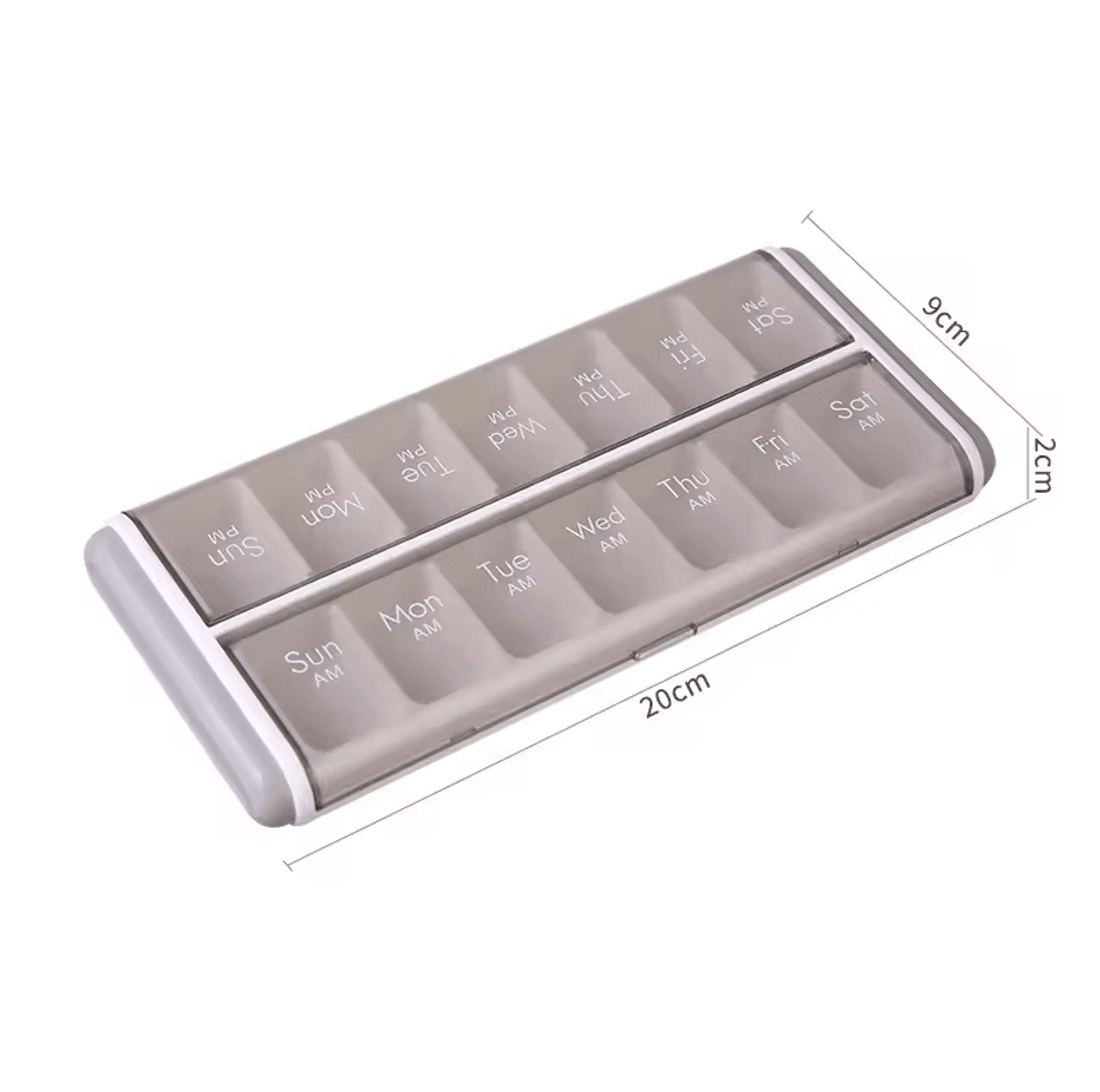 14Grid 7Day Weekly Pill Organizer Box  Dustproof MoistureProof Daily Medicine  Vitamin Storage Case 7