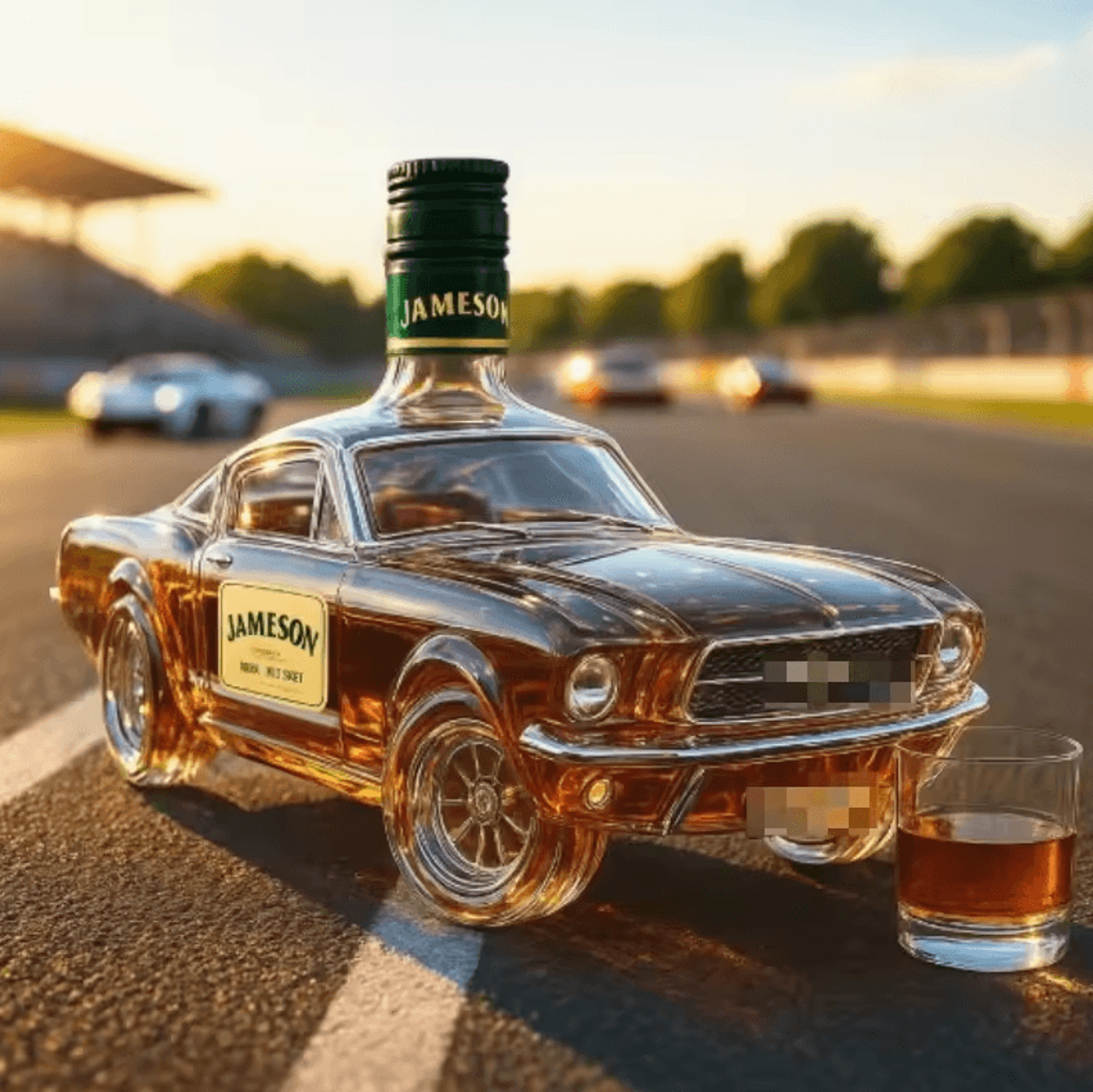 Modern Car Shaped Whiskey Glass Decanter Bottle  Transparent Whisky Bottle For Spirits 2