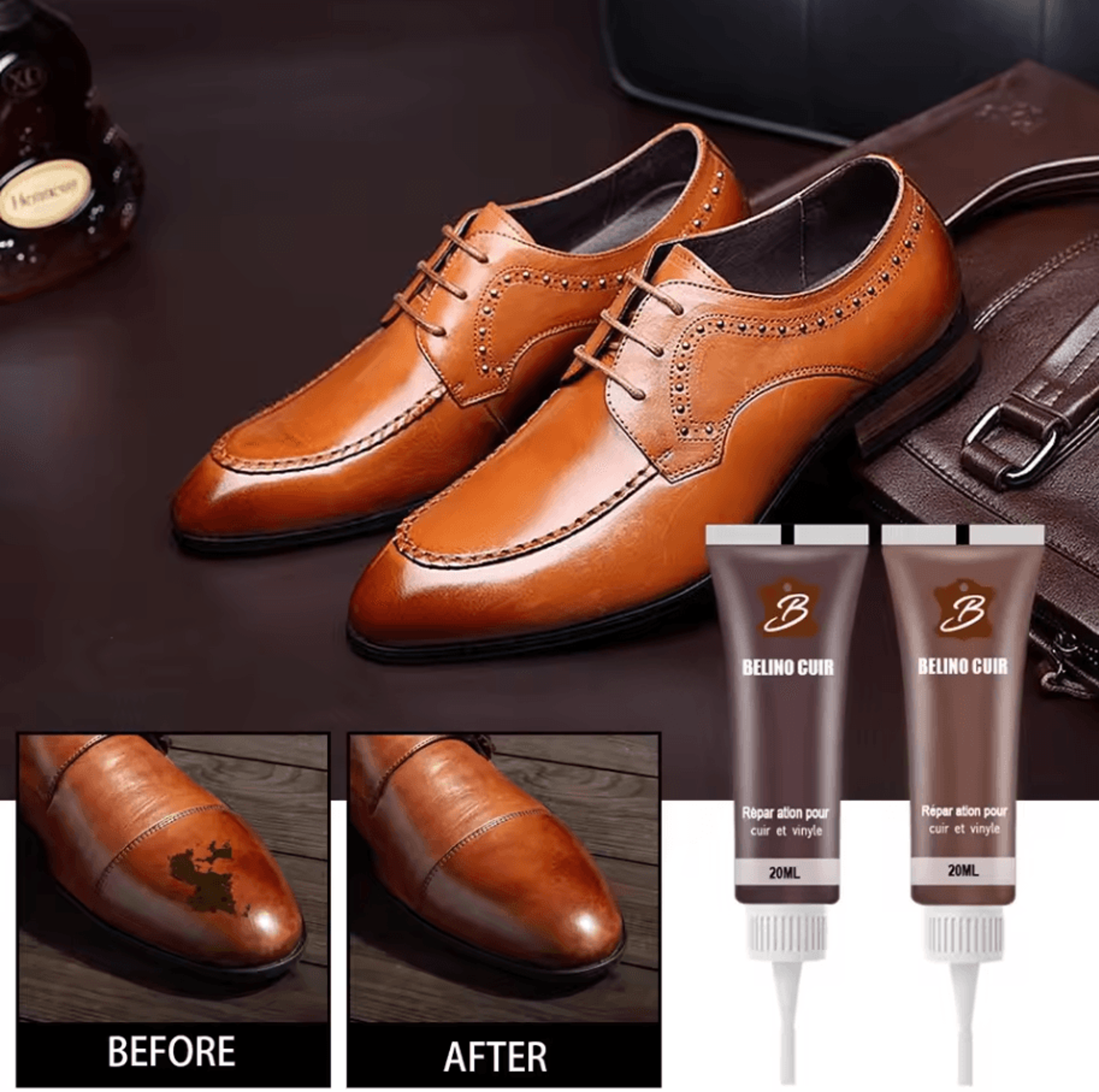 20 Ml Leather Repair Gel Paste  Car Seat  Home Leather Scratch Repair Cream For Sofa Bag And Shoes 3