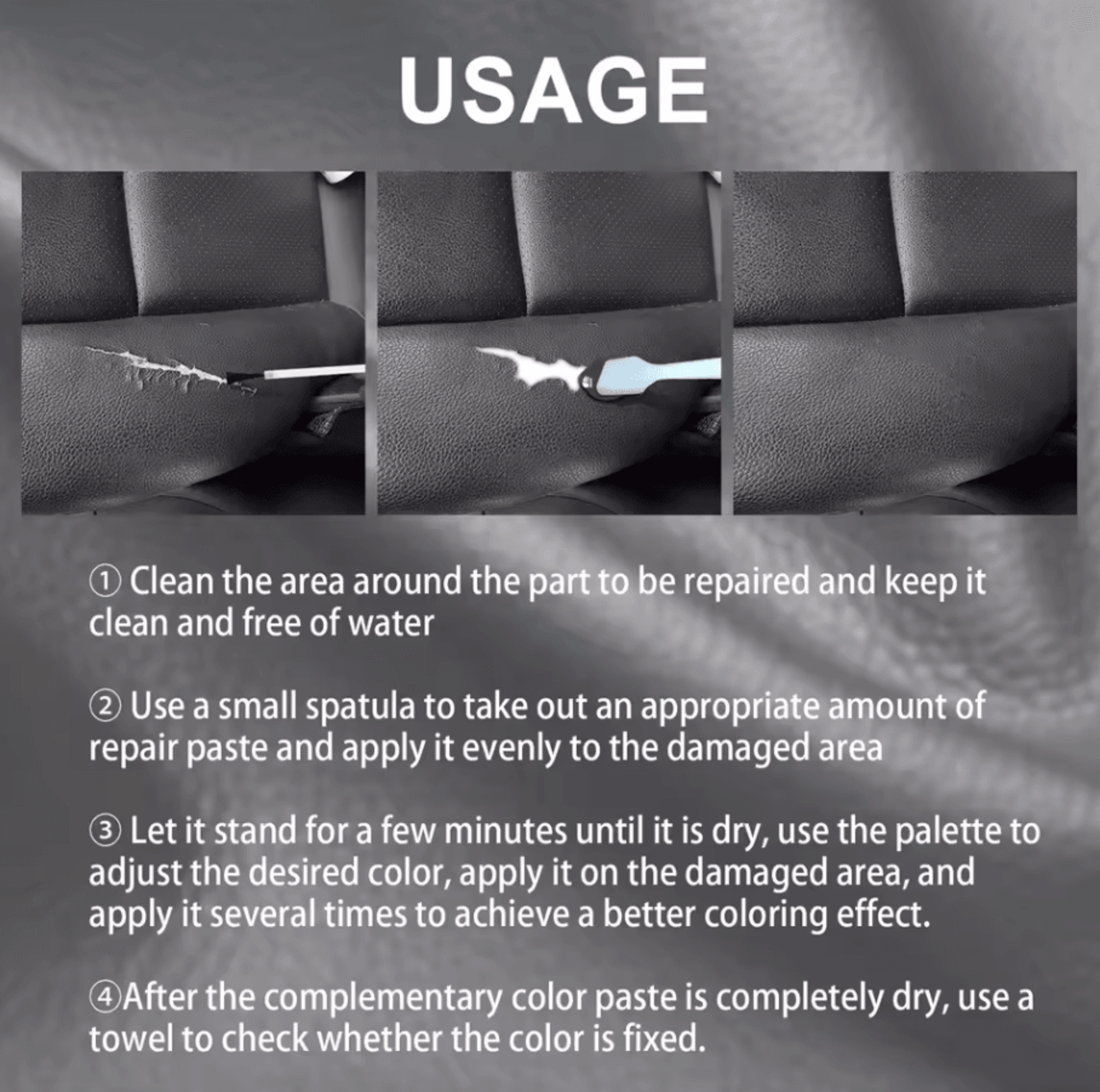 20 Ml Leather Repair Gel Paste  Car Seat  Home Leather Scratch Repair Cream For Sofa Bag And Shoes 5