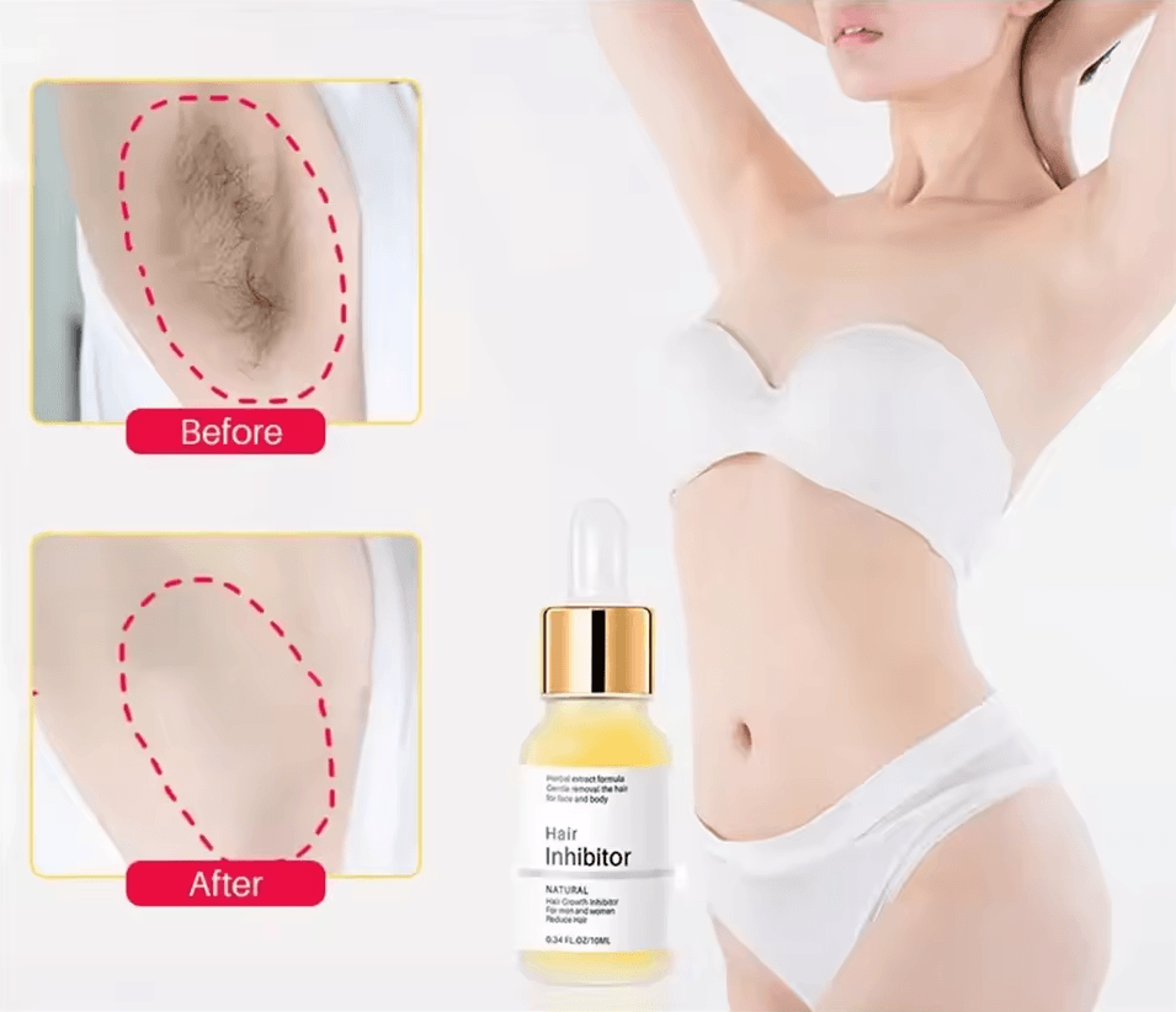 Painless Hair Remover Cream With Hair Growth Inhibition  Permanent Removal Inhibitor For Body Bikin 4